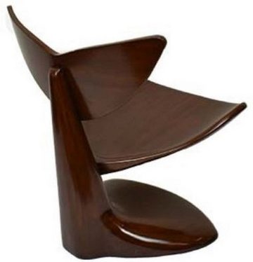 Casa Padrino Besucherstuhl Designer Mahagoni Stuhl Dunkelbraun 83 x 68 x H. 87 cm - Designermöbel - Luxus Qualität