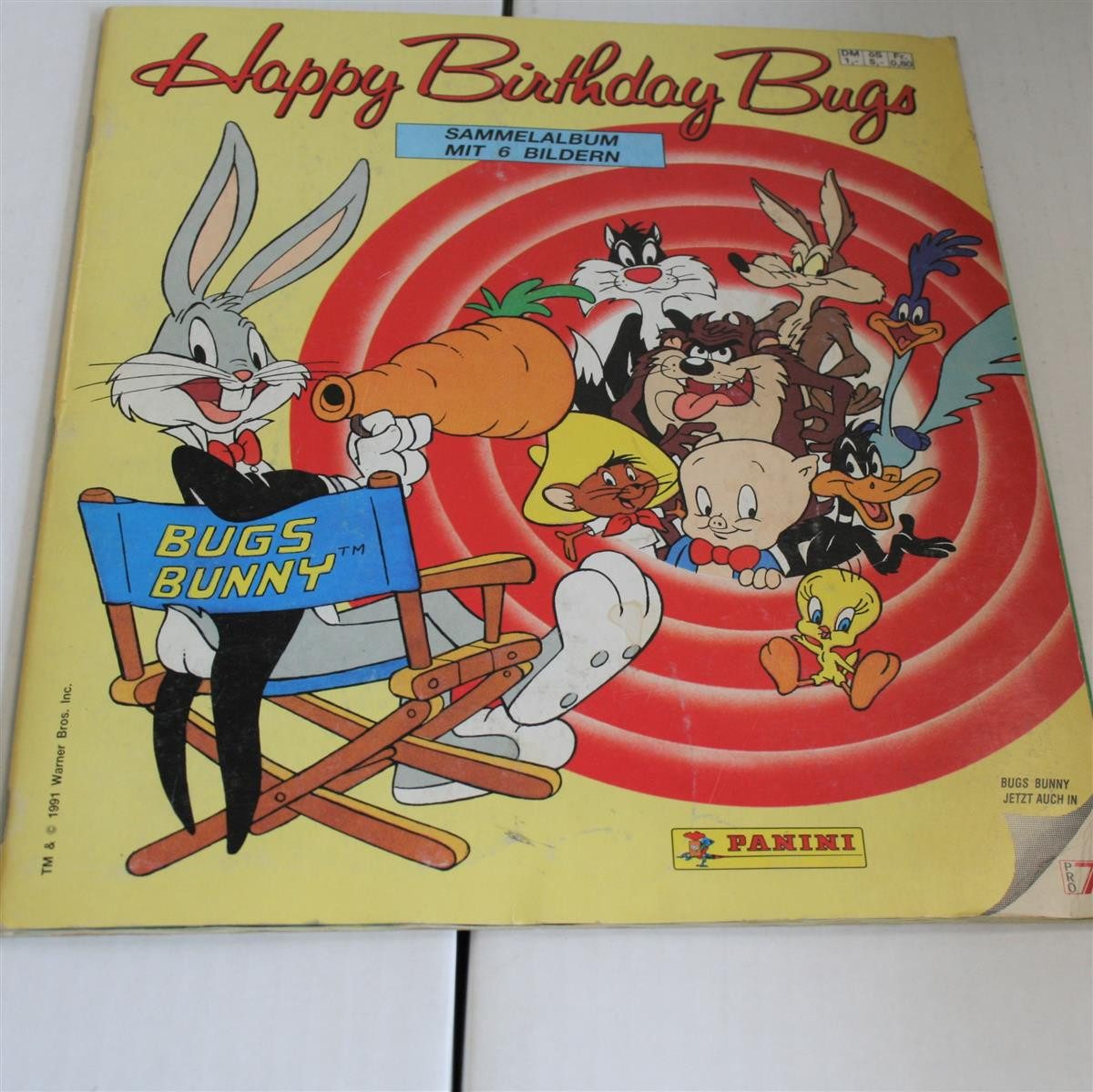 Panini Sammelkarte Bugs Bunny - Happy Birthday Bugs - Sammelstickeralbum - GEBRAUCHT