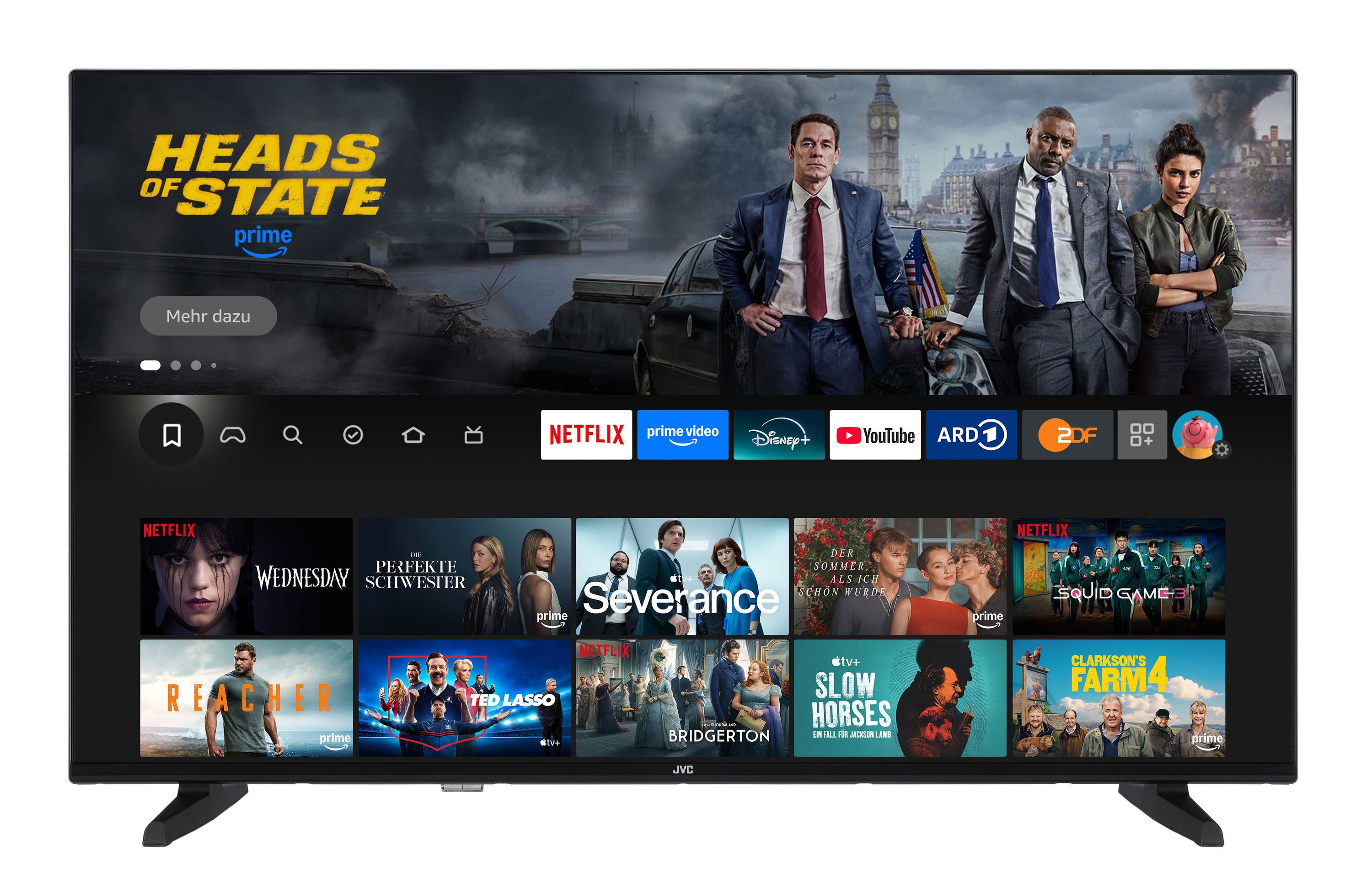 JVC LT-43VRQ3555 QLED-Fernseher (108 cm/43 Zoll, 4K Ultra HD, Fire TV, Fire TV / Smart TV, Dolby Vision HDR, Alexa Built-In, Triple-Tuner)  ! RABATT: 46.67%