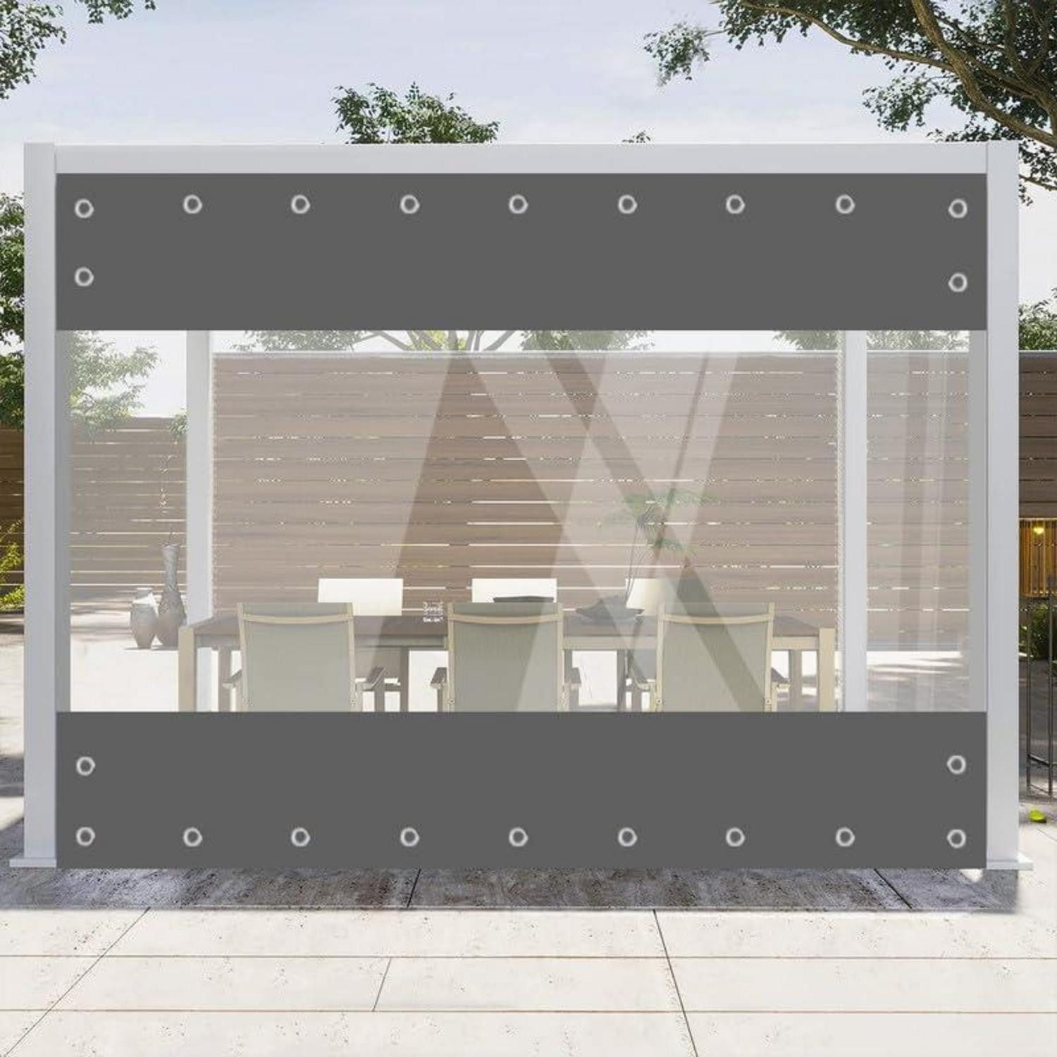 LuxusKollektion Schutzplane PVC Abdeckplane transparent 3x3m
