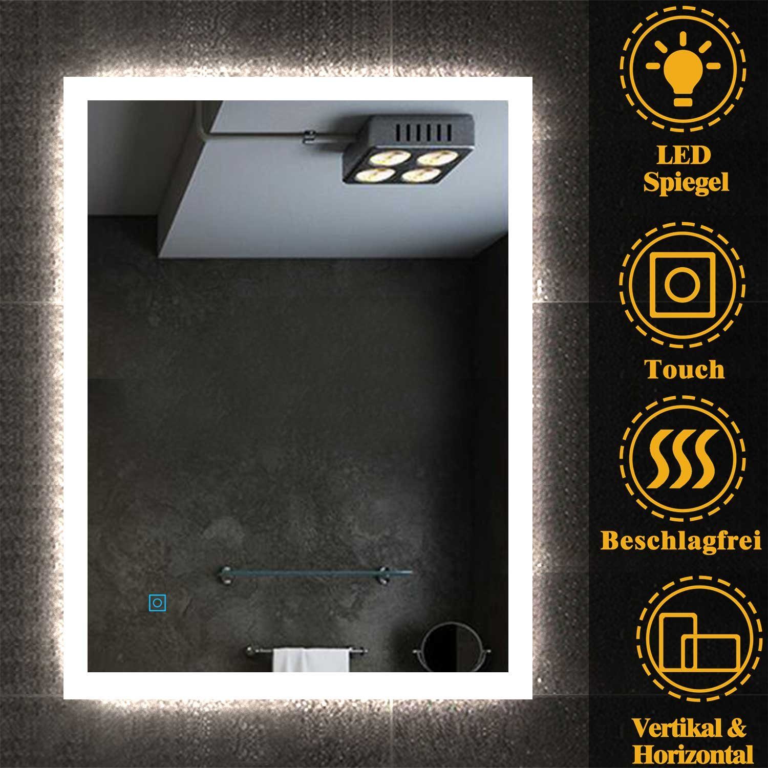 duschspa Badspiegel Badspiegel mit Beleuchtung 80x60 günstig online kaufen