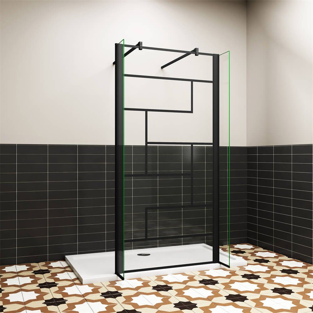 duschspa Duschwand Duschkabine Nano Glas Duschwand Walk in Dusche Duschtrennwand, Einscheibensicherheitsglas, Sicherheitsglas, (Set), Nano Glas