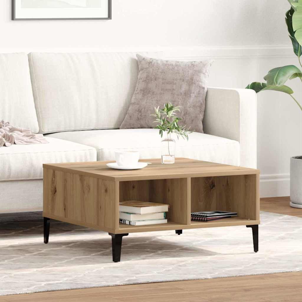 vidaXL Couchtisch Couchtisch Artisan-Eiche 60 x 60 x 30 cm (1-St)