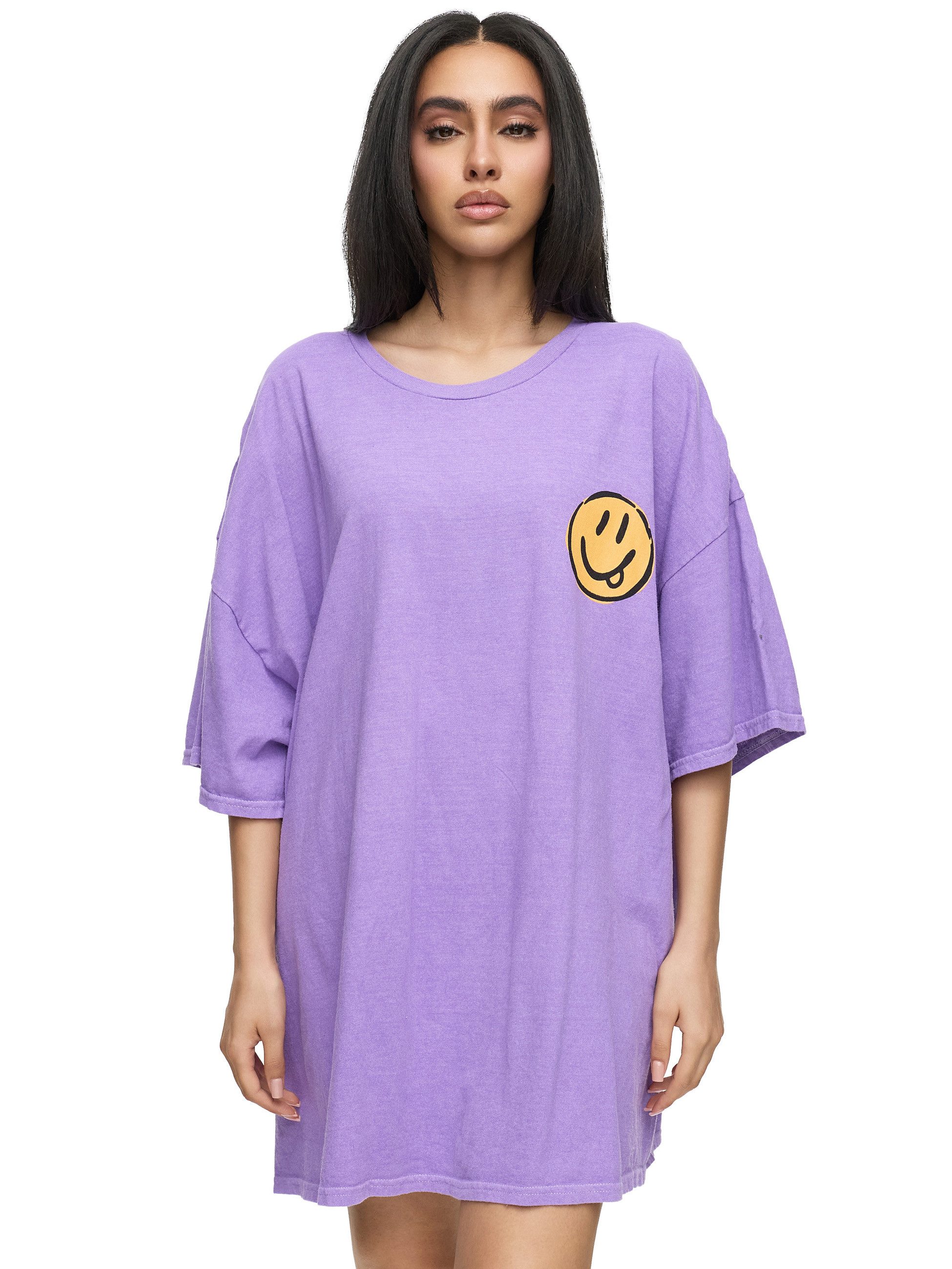 Worldclassca T-Shirt Worldclassca Oversized Print SMILE - GOOD MOOD T-Shirt günstig online kaufen