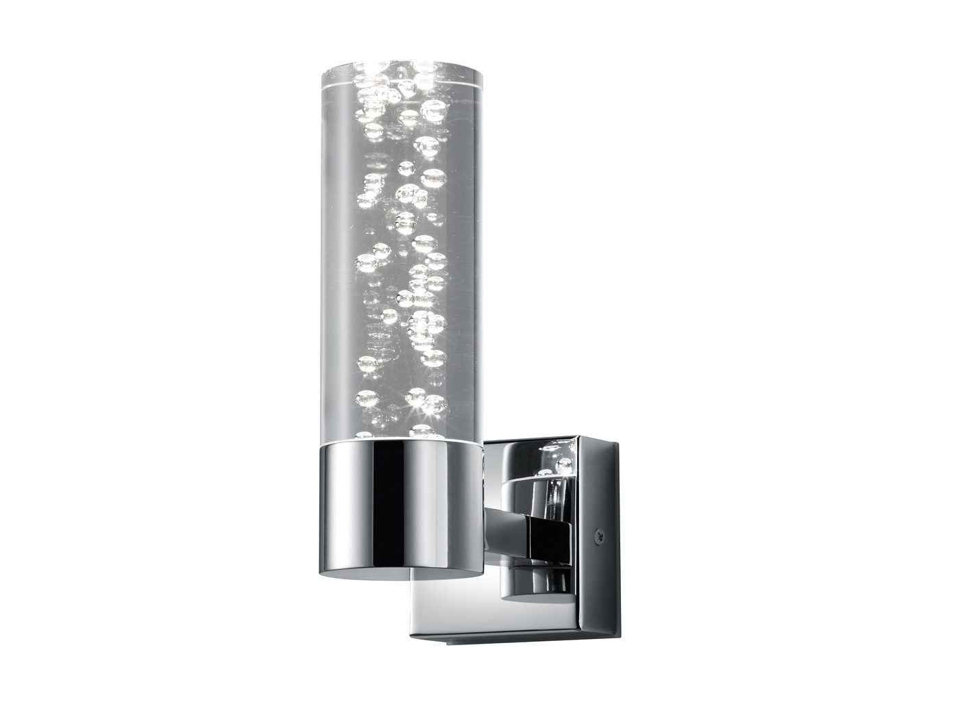 TRIO Leuchten LED Wandleuchte, LED fest integriert, Warmweiß, Bad-Lampe aus Metall mit Bubble Optik, Wand innen, Gäste WC Höhe: 17cm