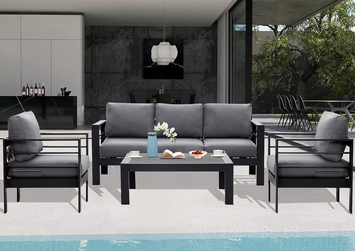MeXo Gartenlounge-Set Gartenmöbel Set 4-5 Personen günstig online kaufen