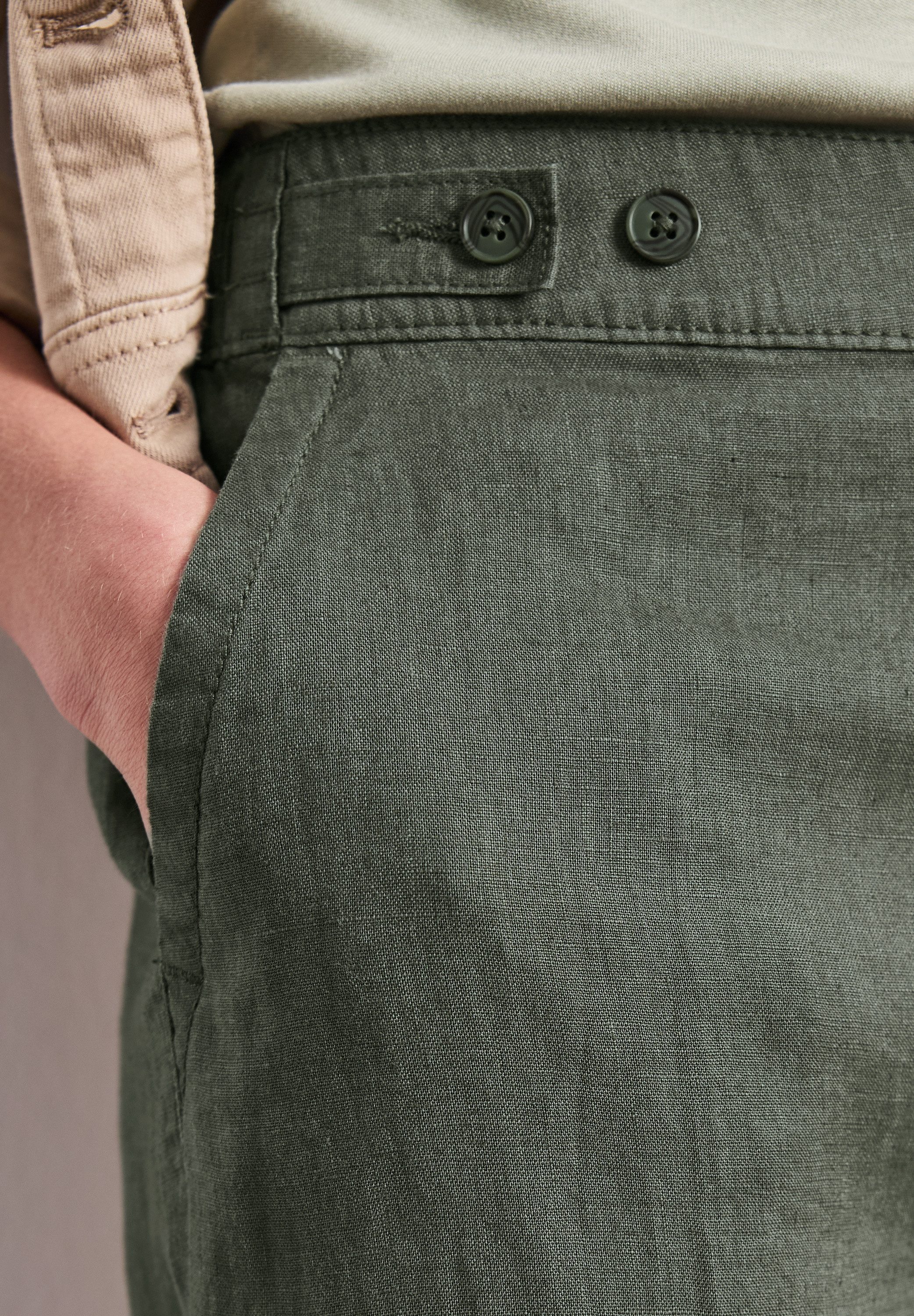 STREET ONE Stoffhose im Loose Fit und aus Leinen