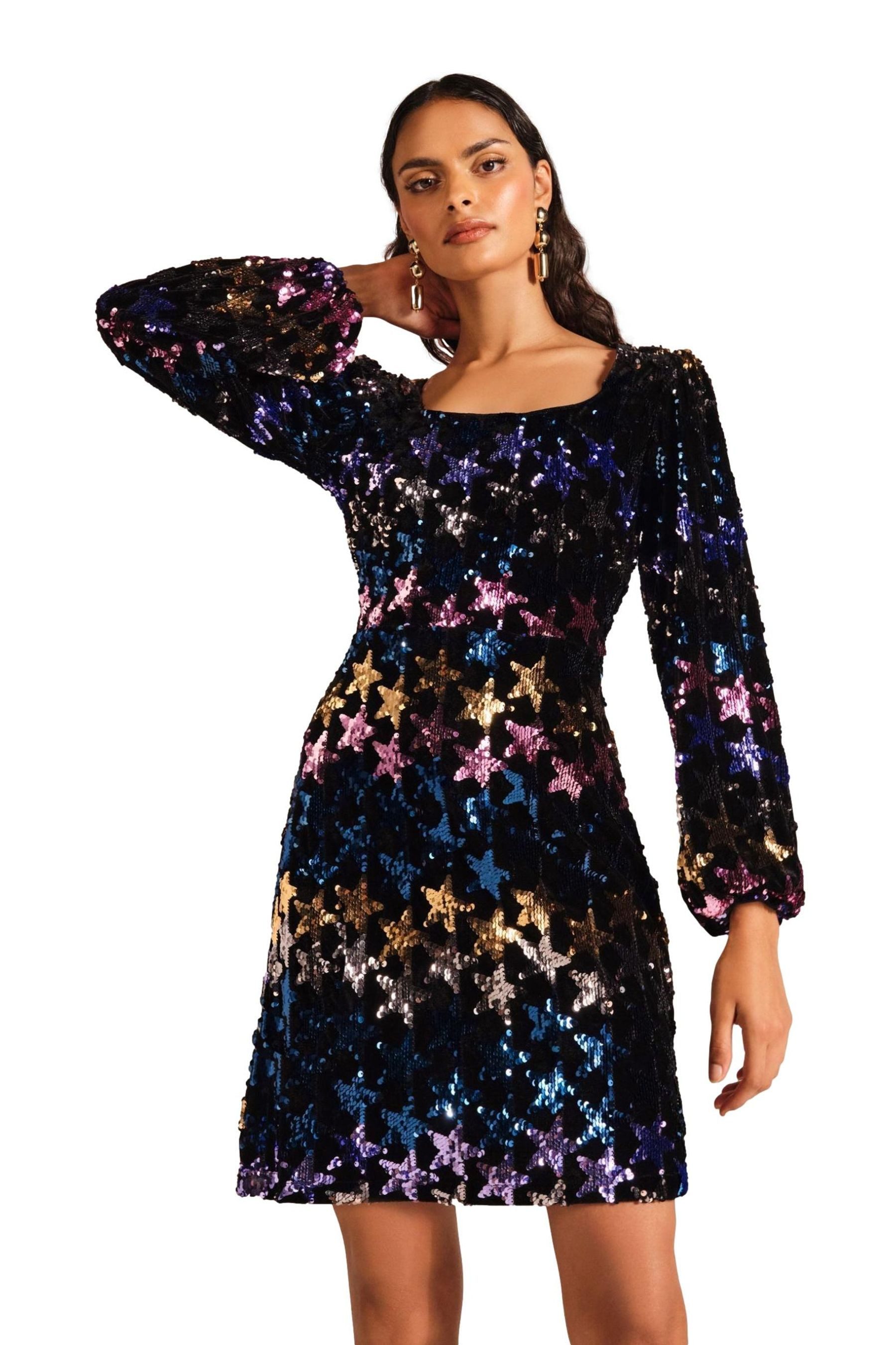 Love & Roses Minikleid Love & Roses Samt-Minikleid mit Pailletten (1-tlg) günstig online kaufen