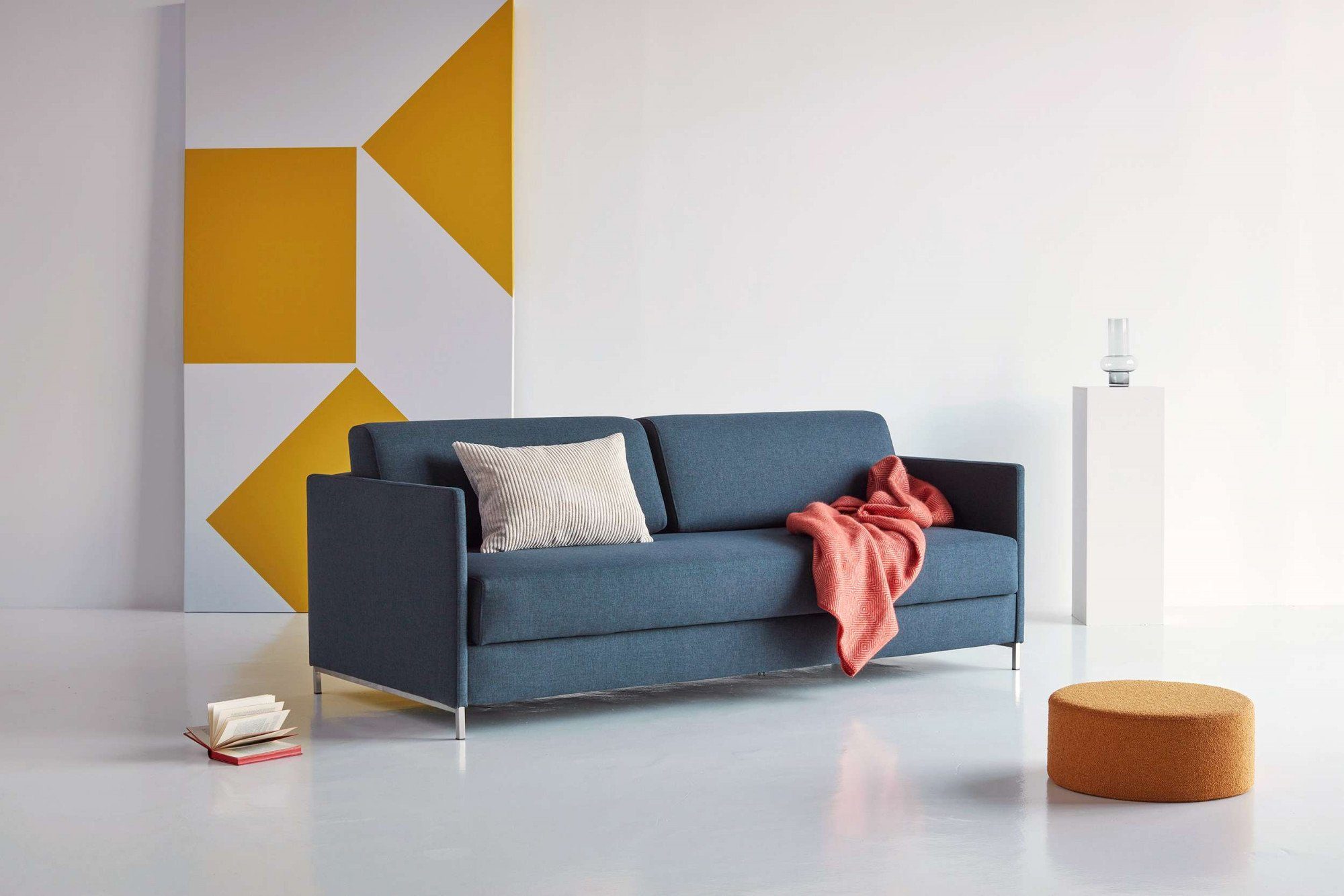 3-Sitzer Blau INNOVATION Klassisches Schlafsofa, Sofa, Nordham, kompaktes LIVING Sehr Bett Komfortables ™