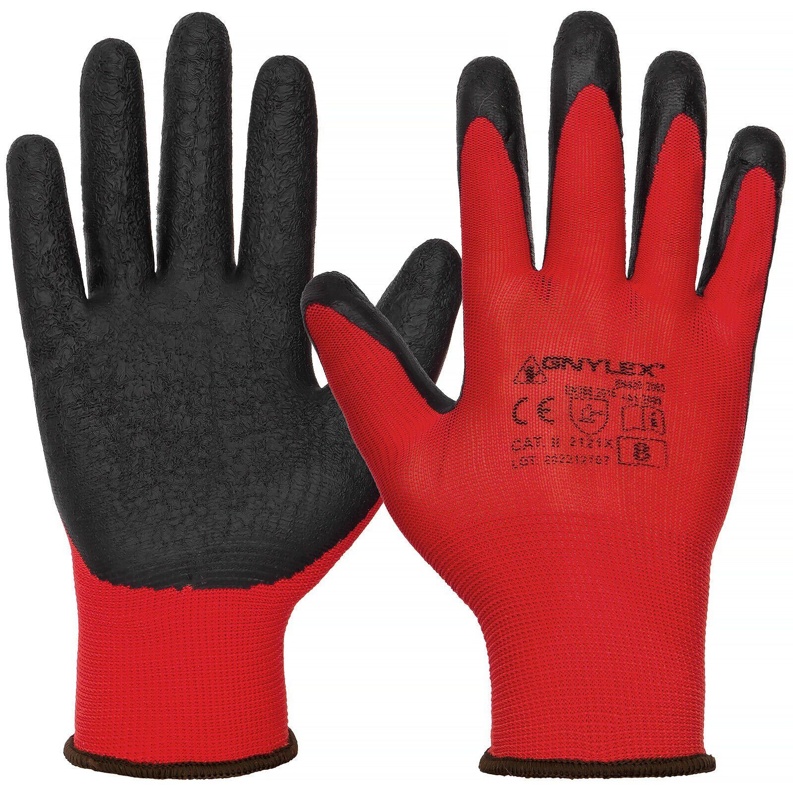 Worklink Arbeitshandschuhe Arbeitshandschuhe solide Montagehandschuhe mit Latex 12 Paar Gnylex