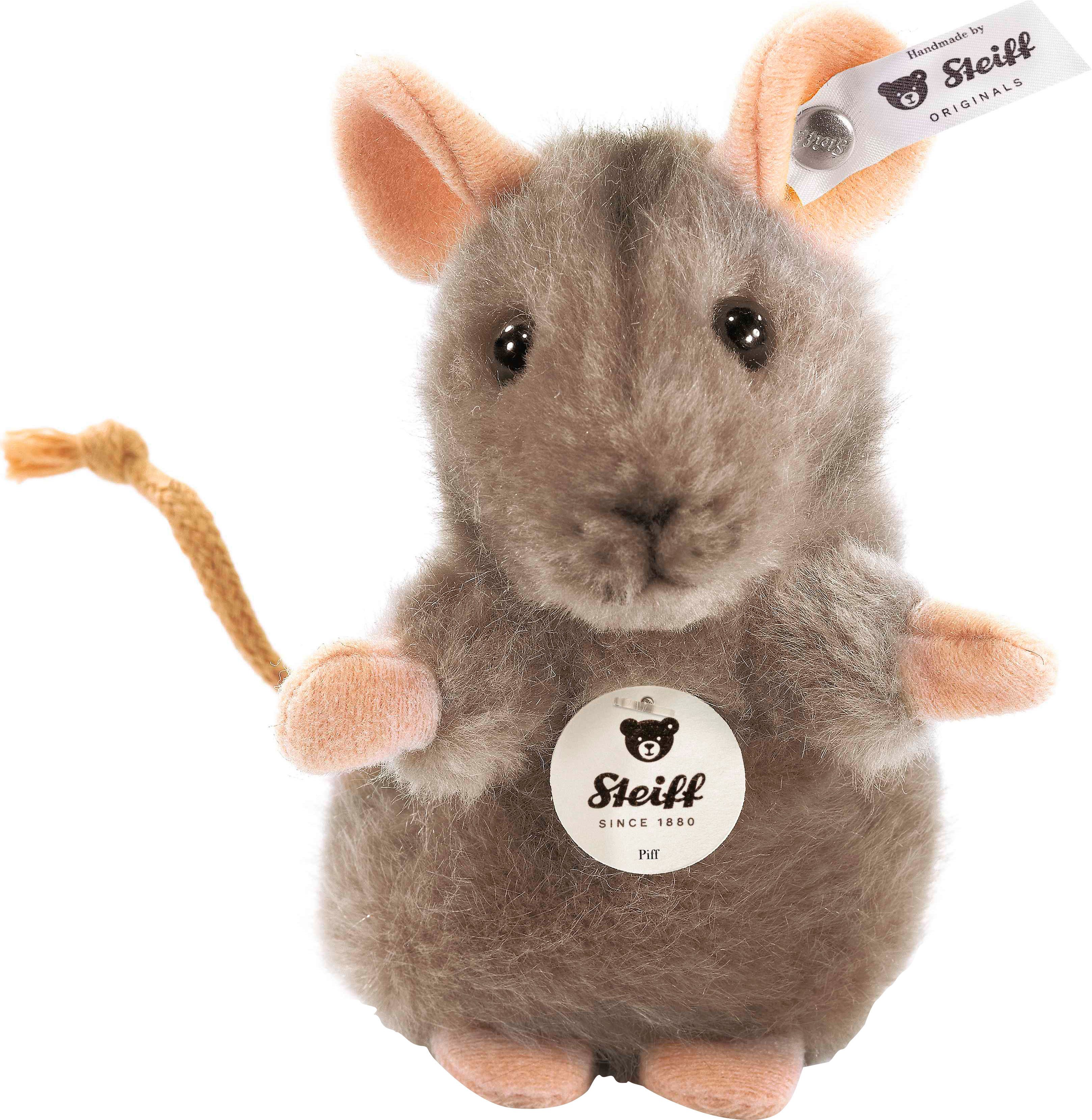 Kuscheltier Piff Maus grau, 10 cm