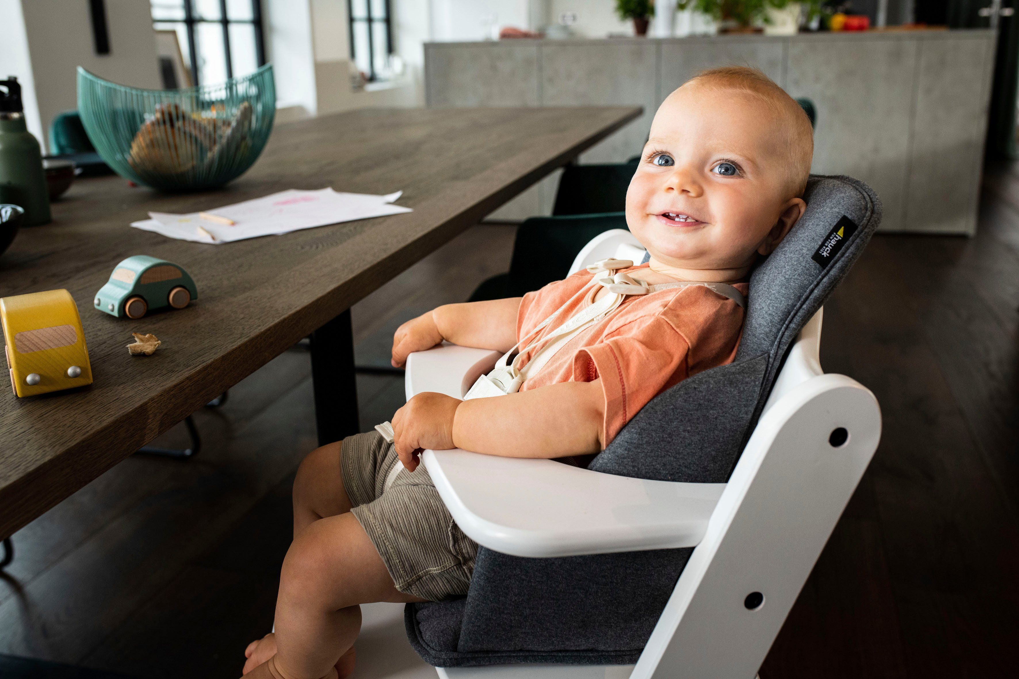 Hauck Sitzverkleinerer Alpha Cosy Comfort, stretch grey, für den ALPHA+ Holzhochstuhl