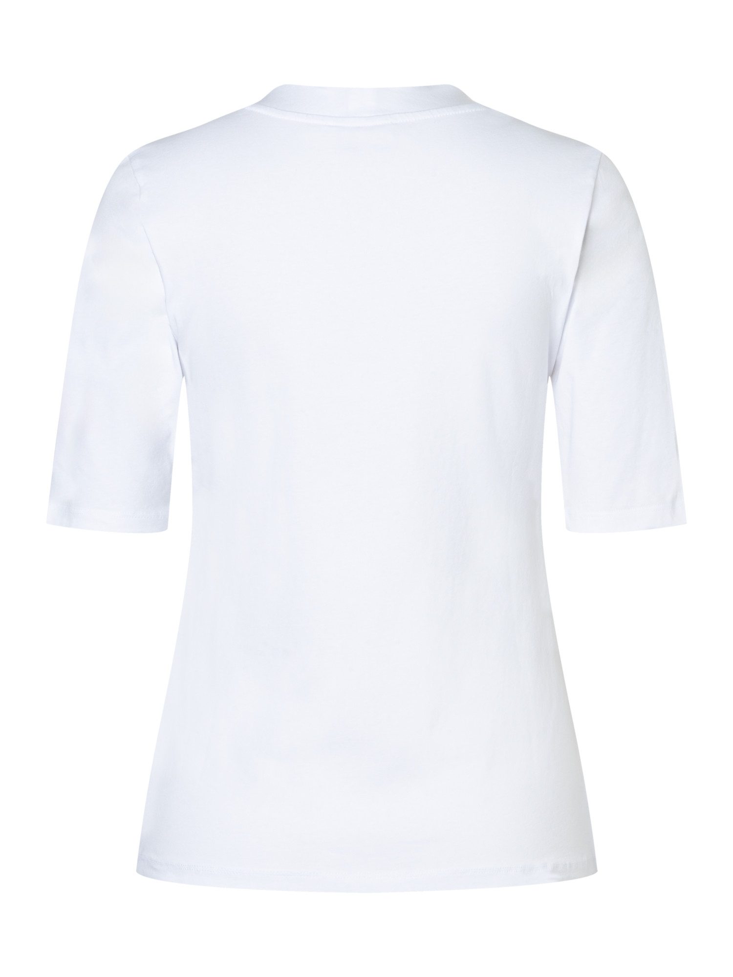 MORE&MORE T-Shirt elastisches Kurzarmshirt, V-Ausschnitt günstig online kaufen