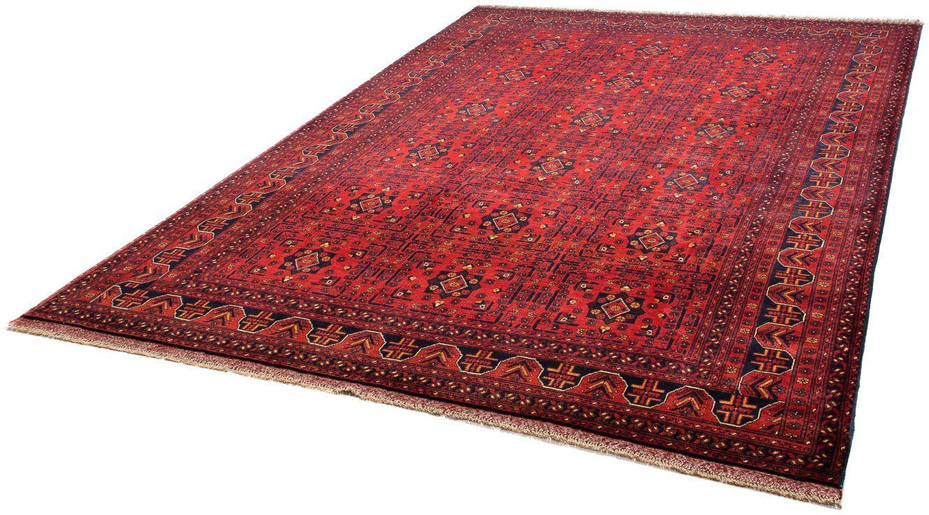 Orientteppich Afghan - Kunduz - 287 x 199 cm - dunkelrot, morgenland, rechteckig, Höhe: 7 mm, Wohnzimmer, Handgeknüpft, Einzelstück mit Zertifikat