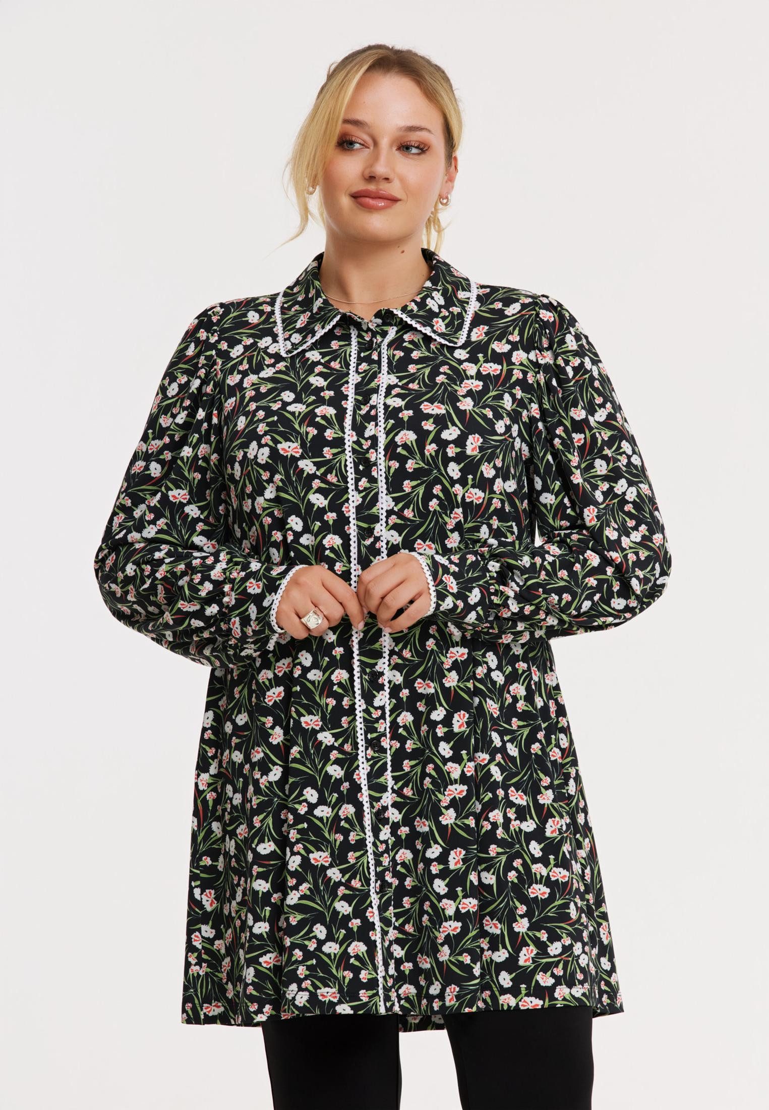 Blusentop Damen Bluse mit Druck