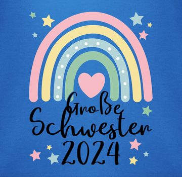 Shirtracer Shirtbody Große Schwester Geschenk 2024 Regenbogen Big Sister Große Schwester