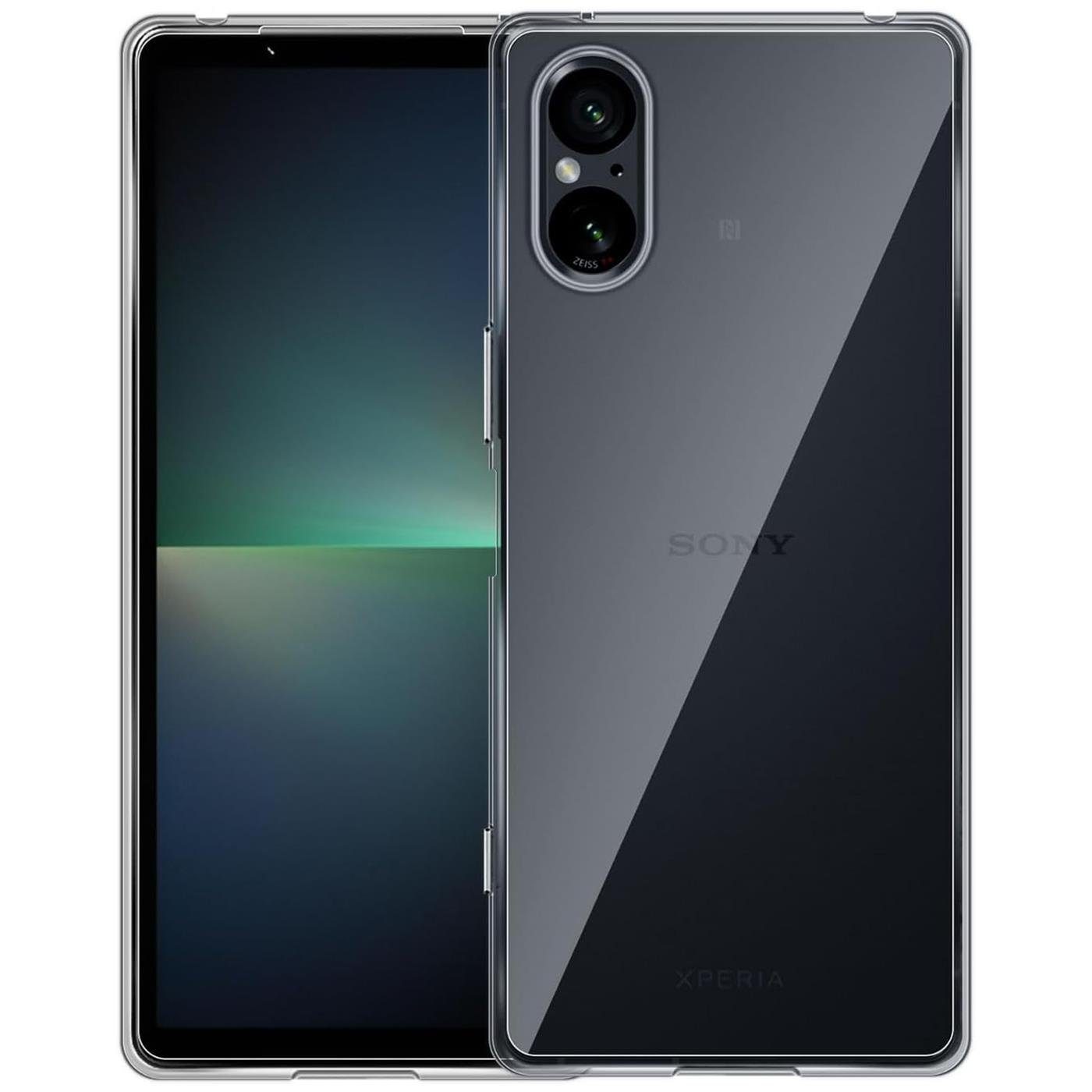 CoolGadget Handyhülle Transparent Ultra Slim Case für Sony Xperia 5 V 6,1 Zoll, Silikon Hülle Dünne Schutzhülle für Xperia 5 V 2023 Hülle