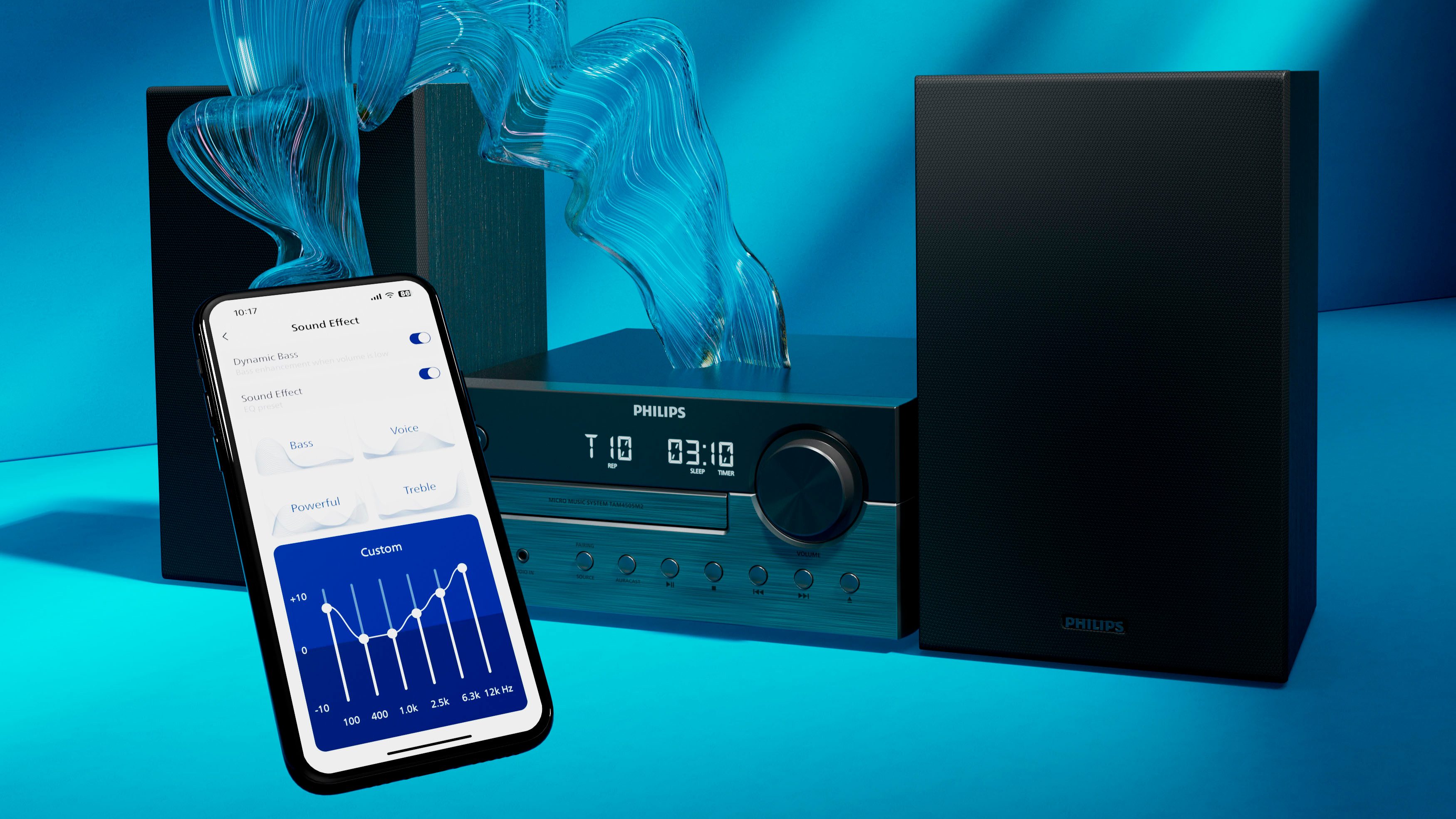 Philips TAM4505M2 Stereoanlage (Digitalradio (DAB), UKW mit RDS, 80 W) – Bild 3 von 5