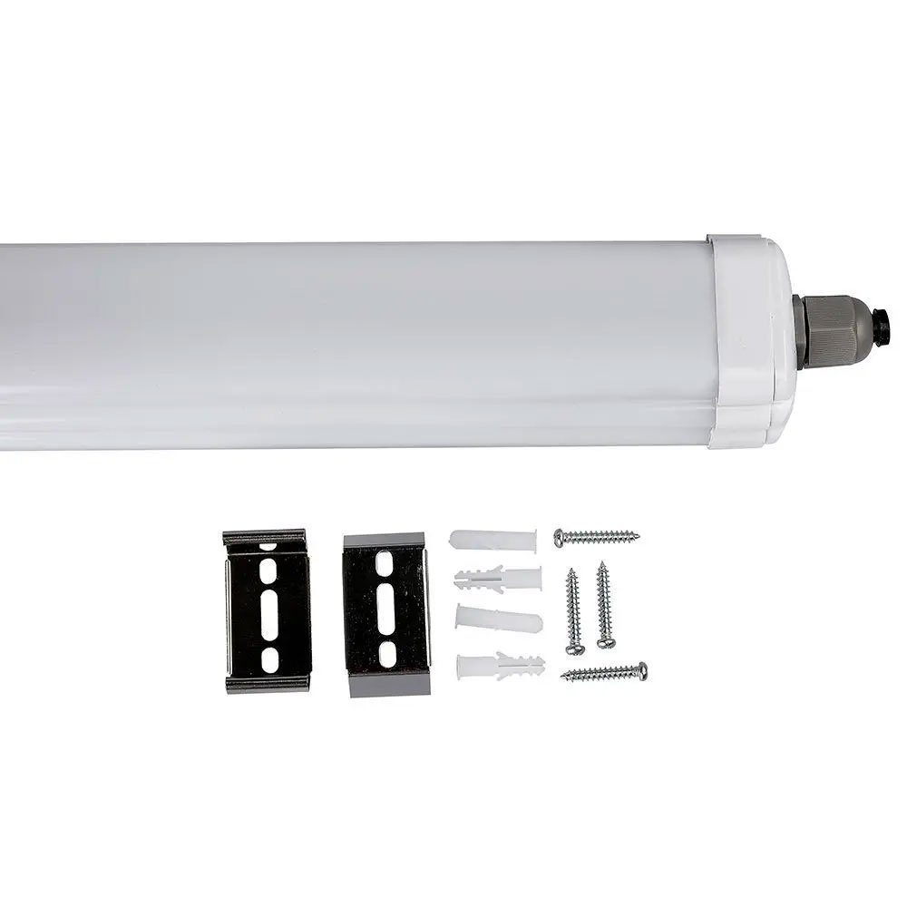 etc-shop LED Wannenleuchte IP65 Neutralweiß, LED-Leuchtmittel Deckenleuchte, Werkstattleuchte Feuchtraumlampe weiß verbaut, fest Industrie