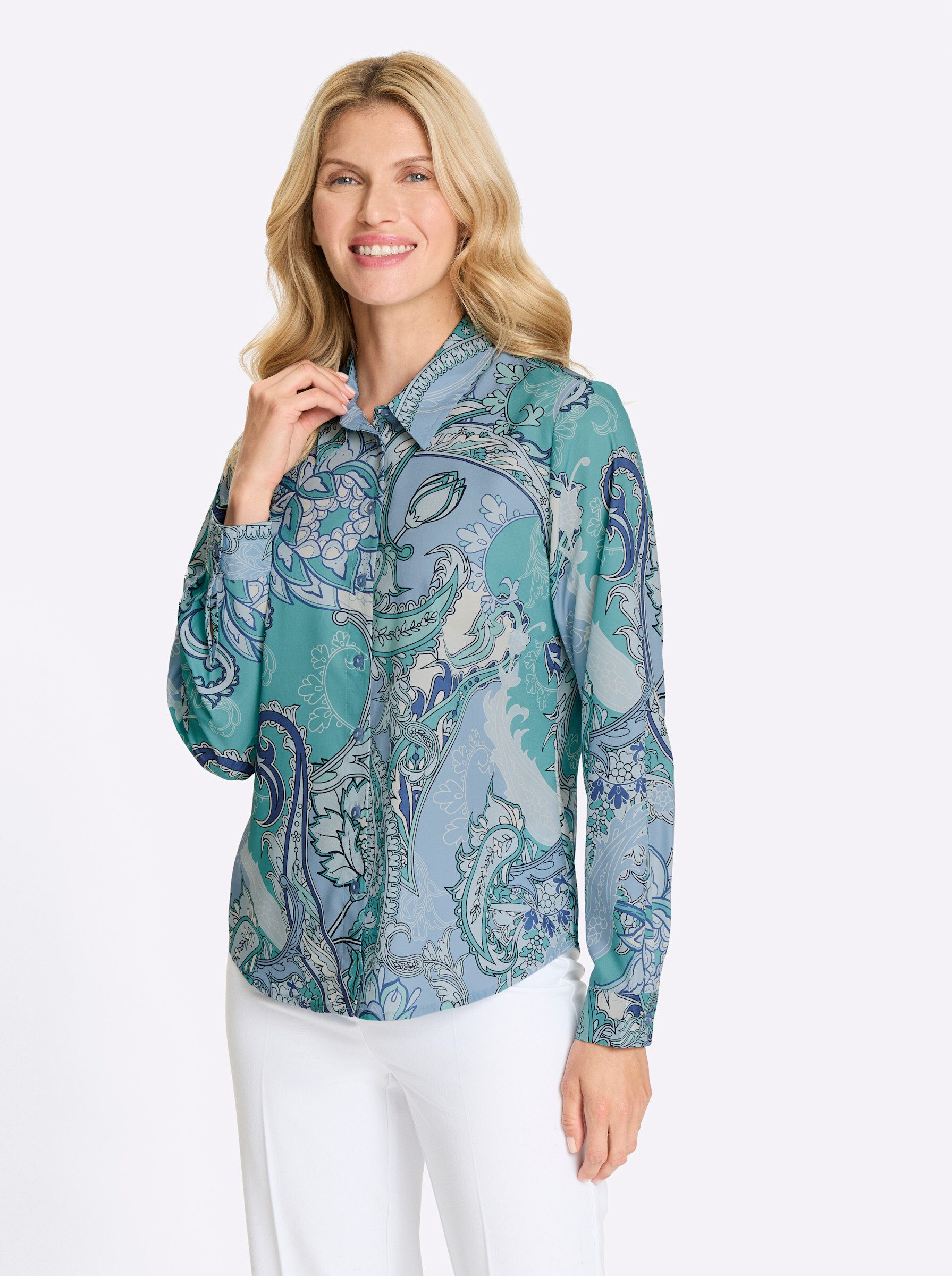 Klassische Bluse Langarm-Bluse Langarm