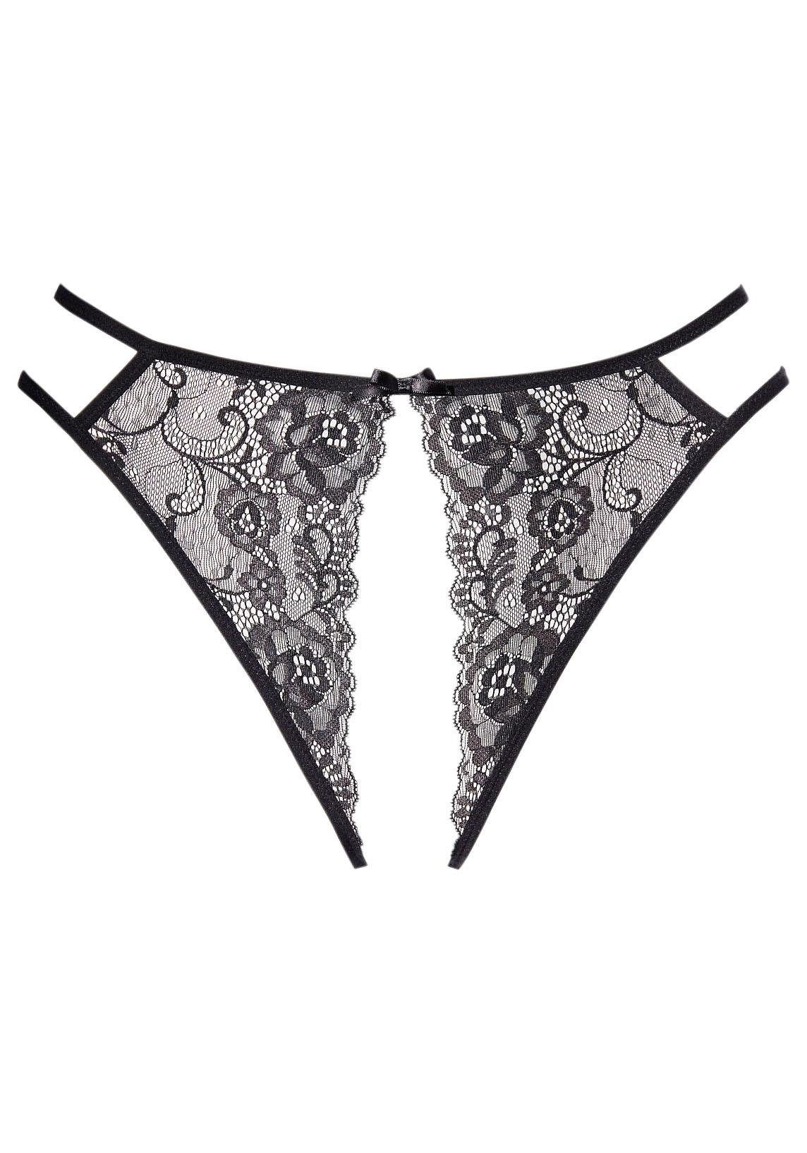 petite fleur gold Slip-Ouvert mit Ouvert-Öffnung aus Spitze sexy Unterwäsche, sexy Dessous, Reizwäsche Damen – Bild 2 von 3