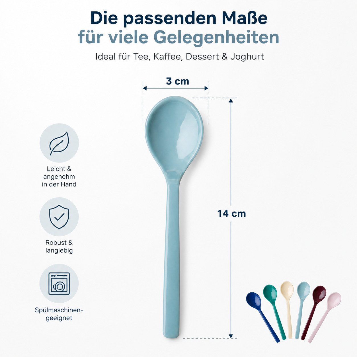 rice Teelöffel Rice Teelöffel-Set Urban (6 Stück) – Bild 5 von 5