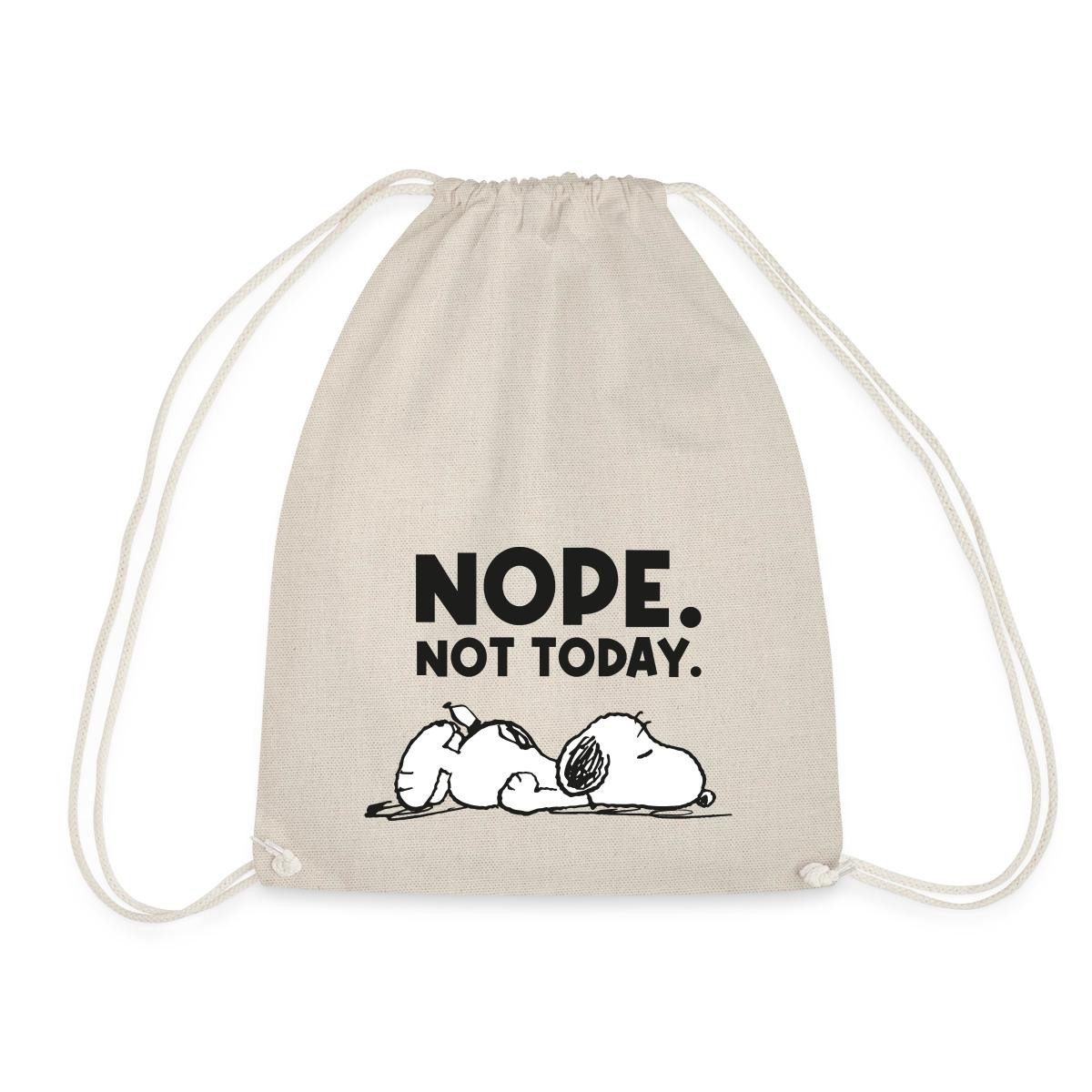 Turnbeutel Peanuts Snoopy Nope Not Today Bürohumor Turnbeutel