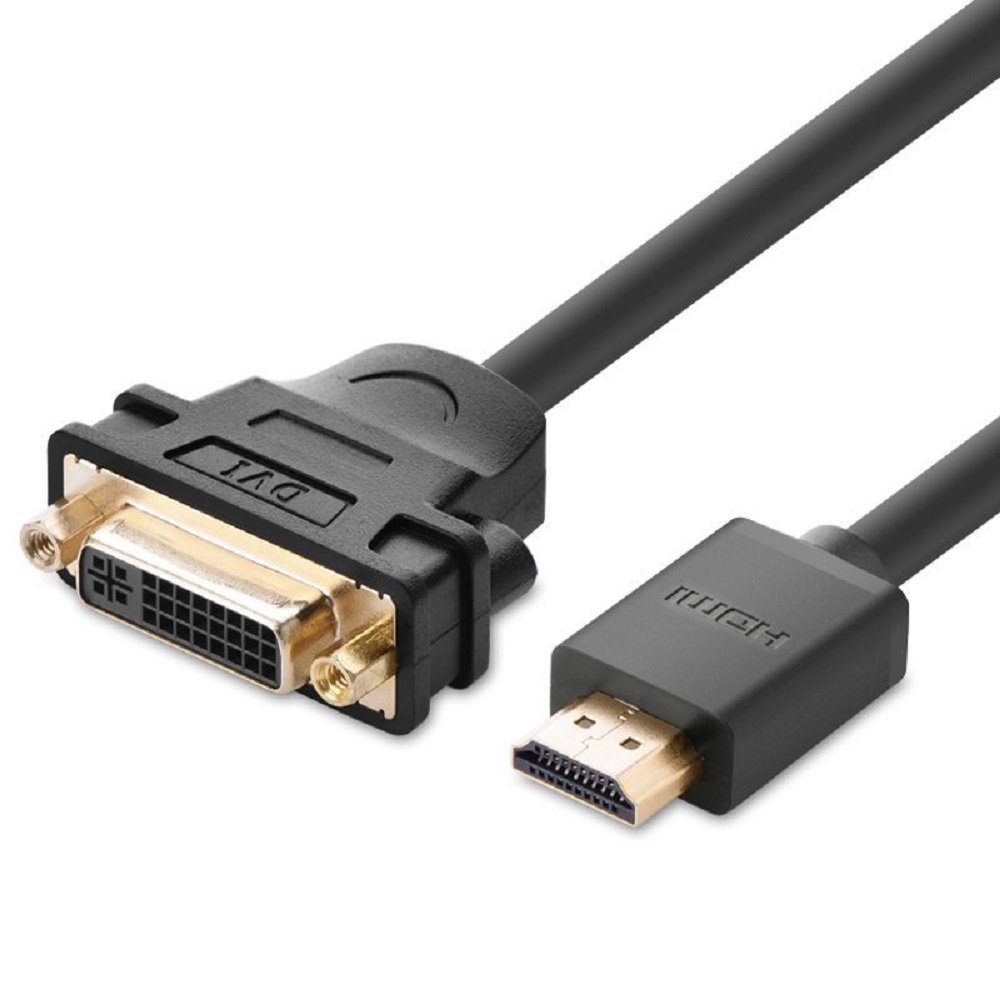 UGREEN Kabel Adapterkabel DVI 24 + 5 Pin (weiblich) - HDMI (männlich) 22 cm HDMI-Kabel