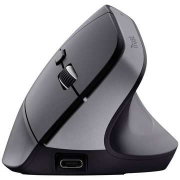 Trust Bluetooth® Ergonomische Maus Mäuse (Ergonomisch, Geräuscharme Tasten, Integriertes Scrollrad)