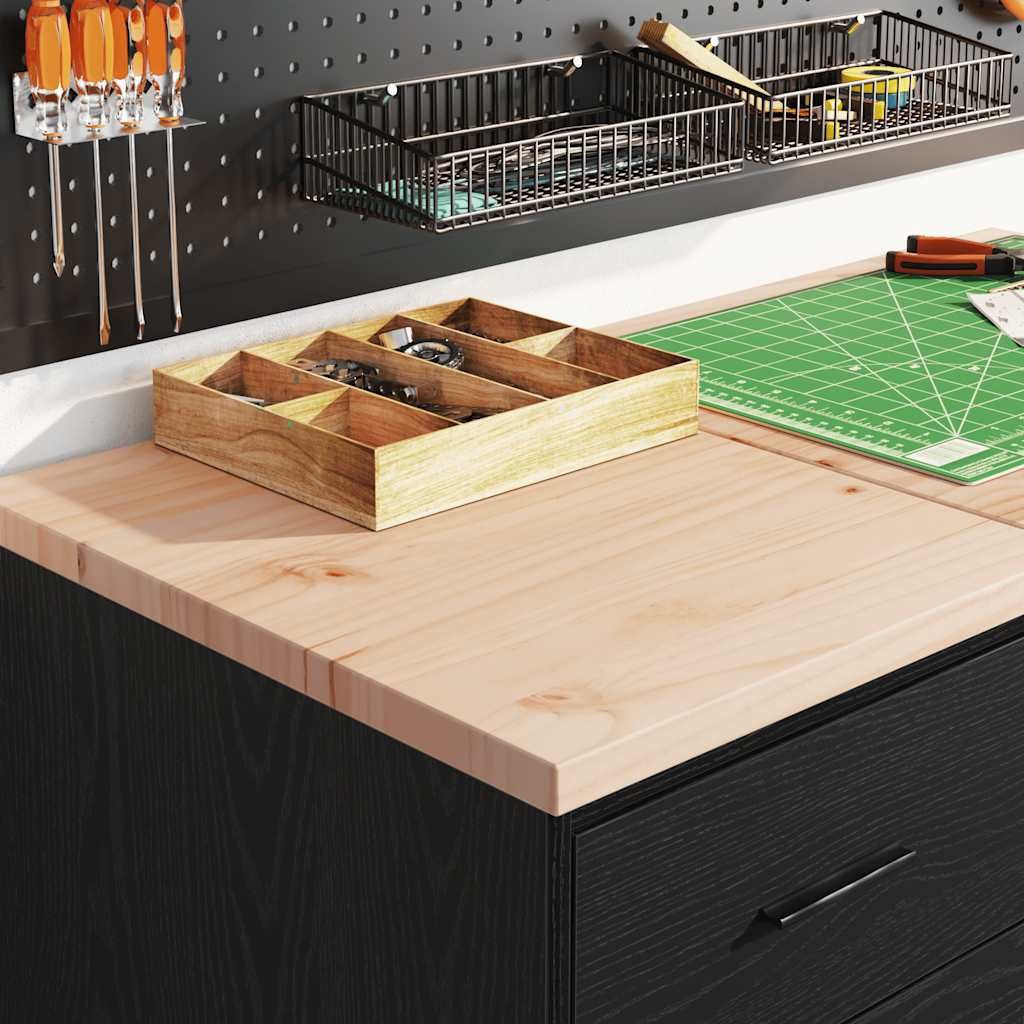 vidaXL Werkzeugschrank Garagenschränke 2 Stk. Schwarz Holzwerkstoff (1-St)