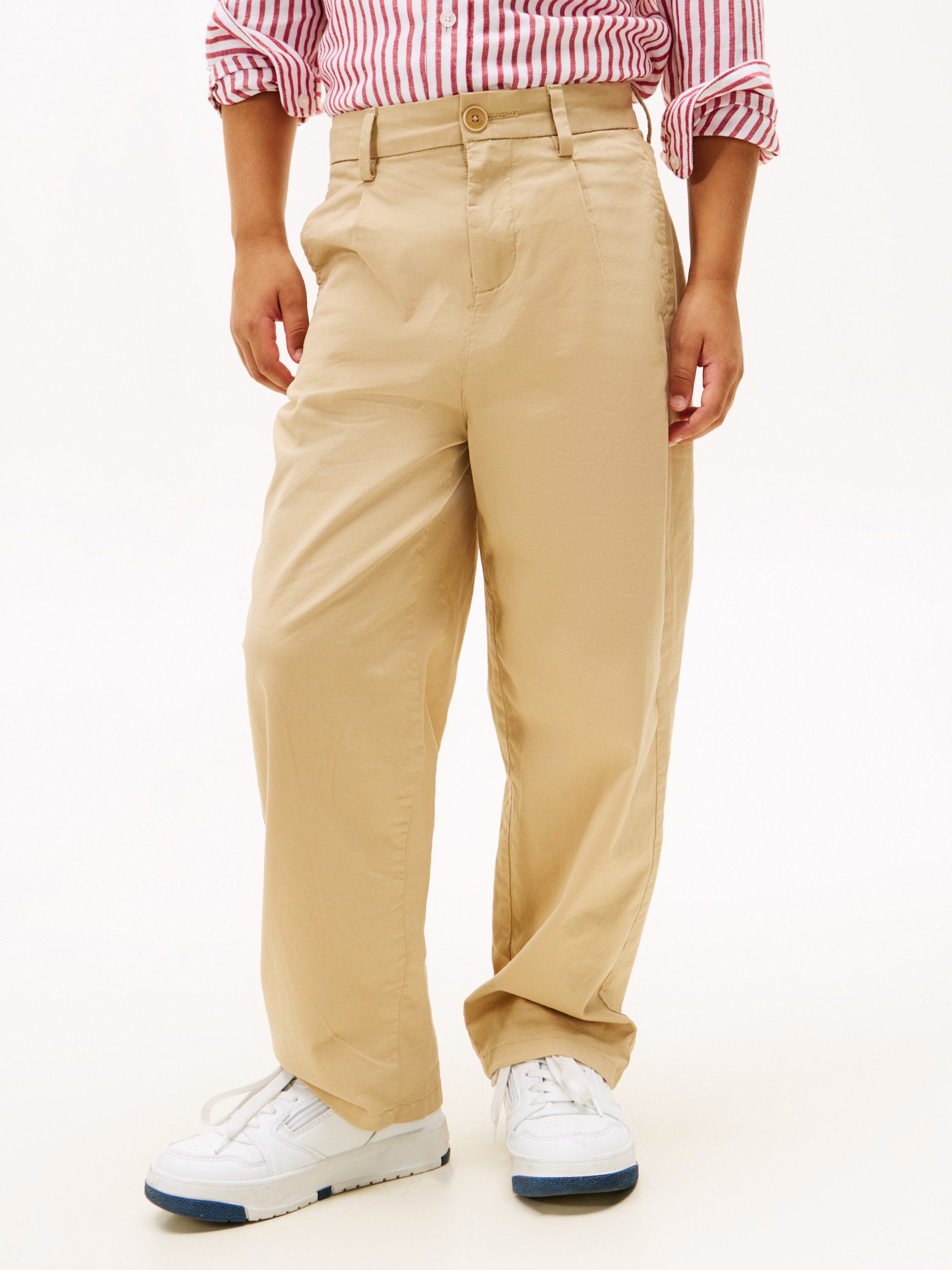Tommy Hilfiger Chinohose PLEATED CHINO PANT für Kinder bis 16 Jahre, mit Bundfalten