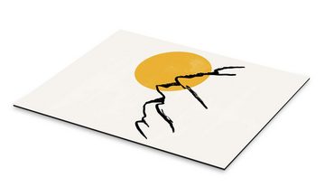 Posterlounge Alu-Dibond-Druck Olga Telnova, Sonnenaufgang in den Bergen III, Japandi Grafikdesign