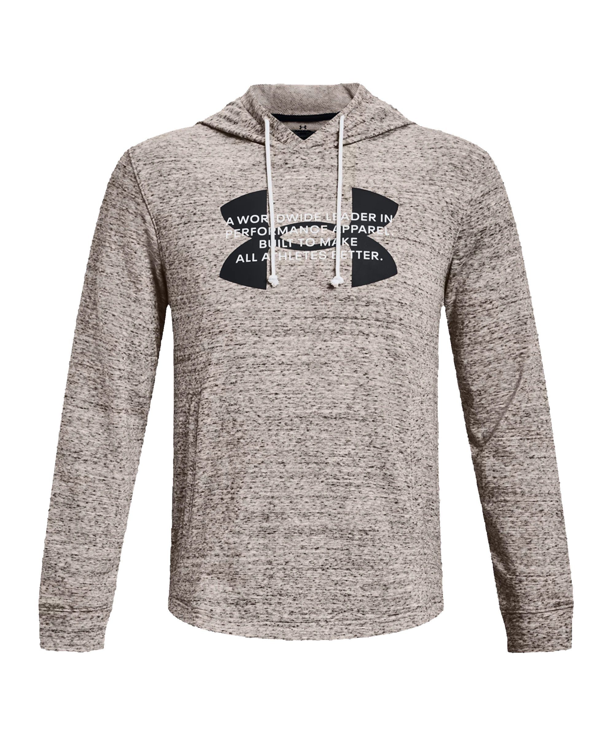 Hoody Logo weiss Sweater Terry Under Armour® Rival