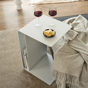 HOME DELUXE Beistelltisch ZIMA – Made in Germany 58 x 38 x 40 cm, 4 Aufstellmöglichkeiten - 360° Drehbar, Couchtisch, Sofatisch