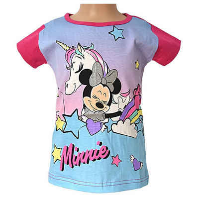 Disney Minnie Mouse 2tlg.Set T-Shirt und kurze Leggins Glitzer 80 86 92 Neu 