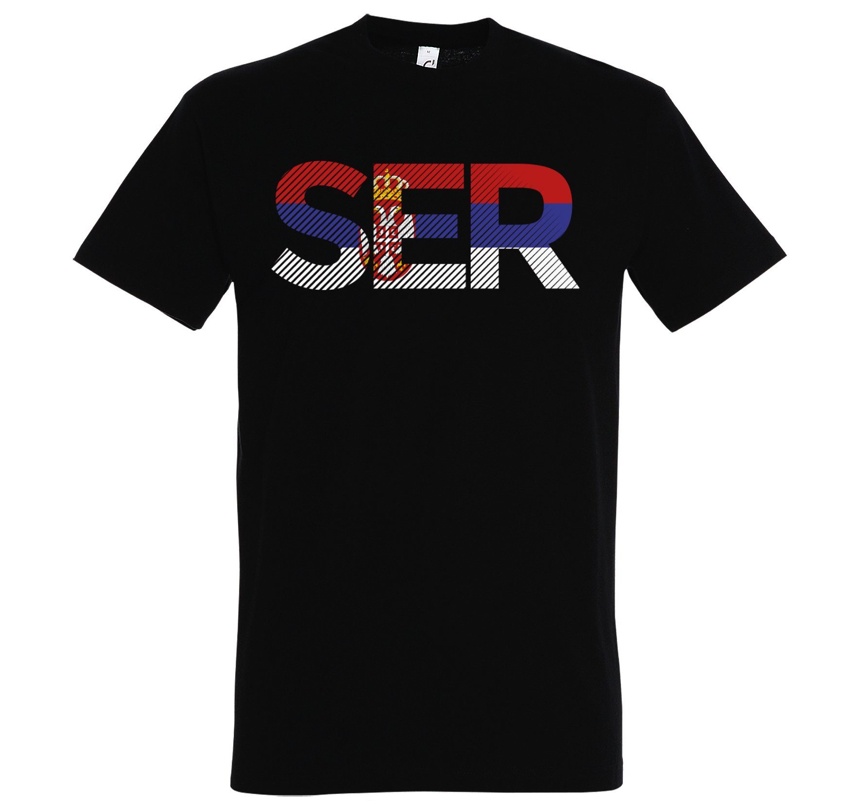 T-Shirt Serbien Herren T-Shirt im Fußball Look