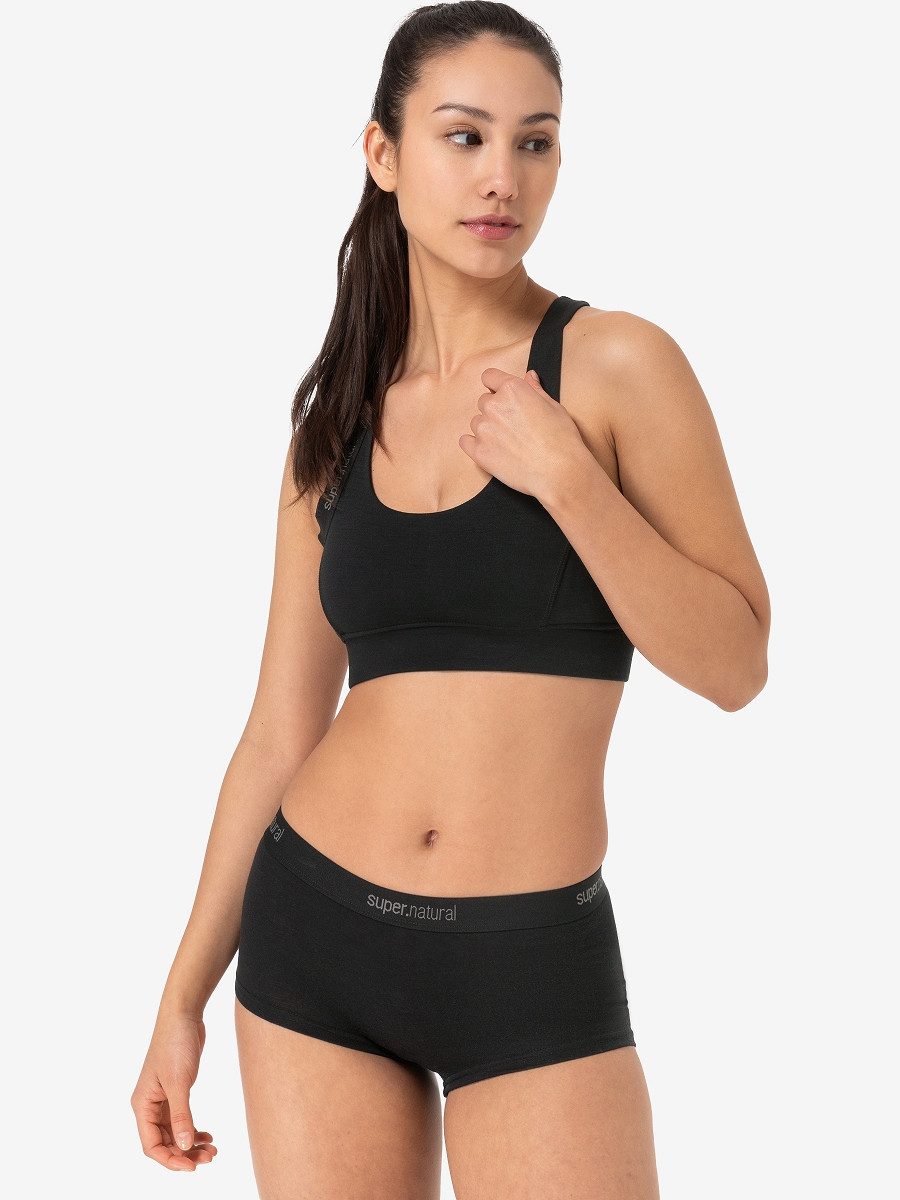 SUPER.NATURAL Sport-BH Damen, atmungsaktiv, Merino RUBBERRIBBRA casual, Tan günstig online kaufen