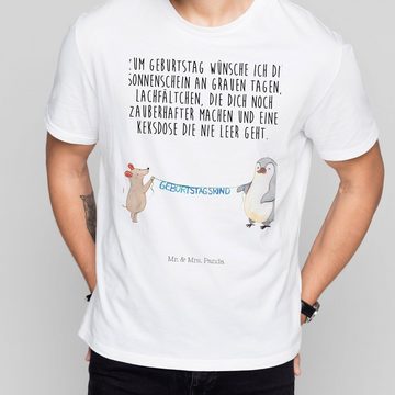 Mr. & Mrs. Panda T-Shirt Maus Pinguin Geburtstag - Weiß - Geschenk, Nachthemd, Feier, Geburtst (1-tlg)