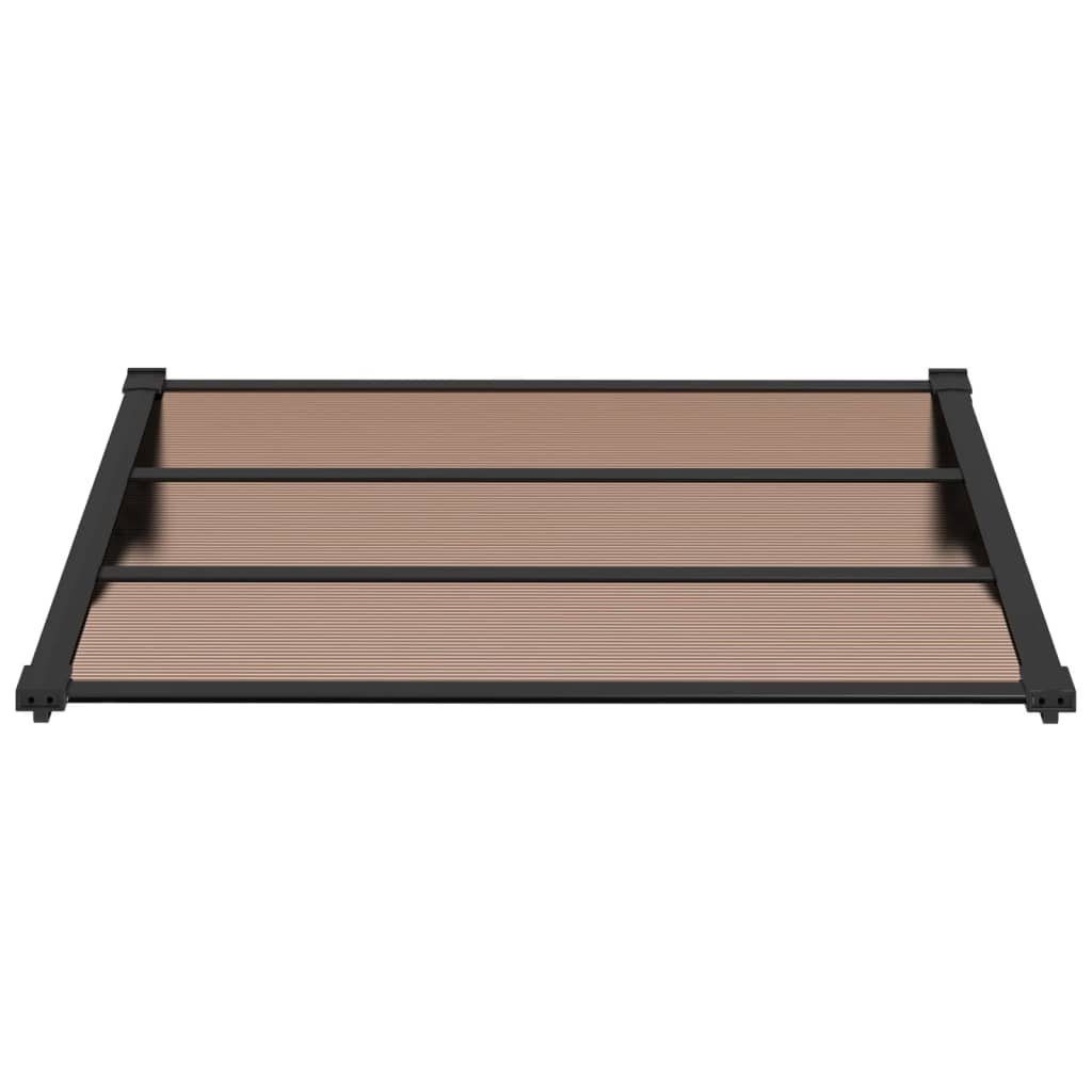 vidaXL Markise Türvordach Schwarz 122x90 cm Polycarbonat (1-St)