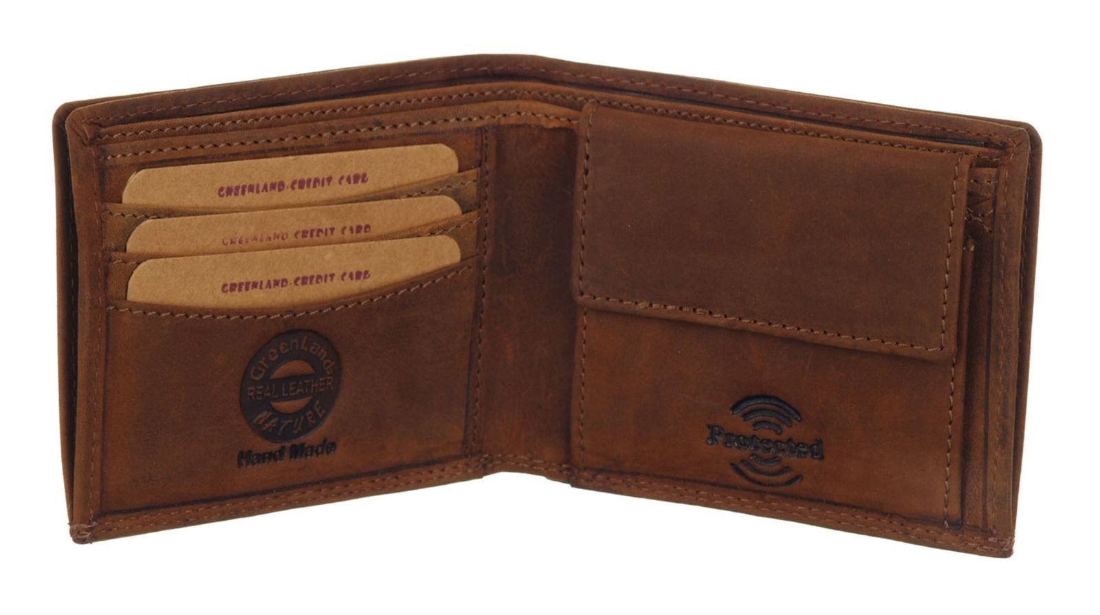 GreenLand Nature Geldbörse Wallet RFID, mit RFID-Blocker Schutz