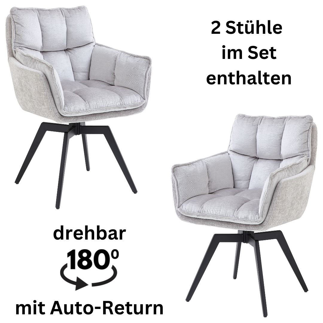 Stolkom Sp.z.o.o. Armlehnstuhl Alani (Set, 2 St), 180 grad drehbar mit Auto-Return