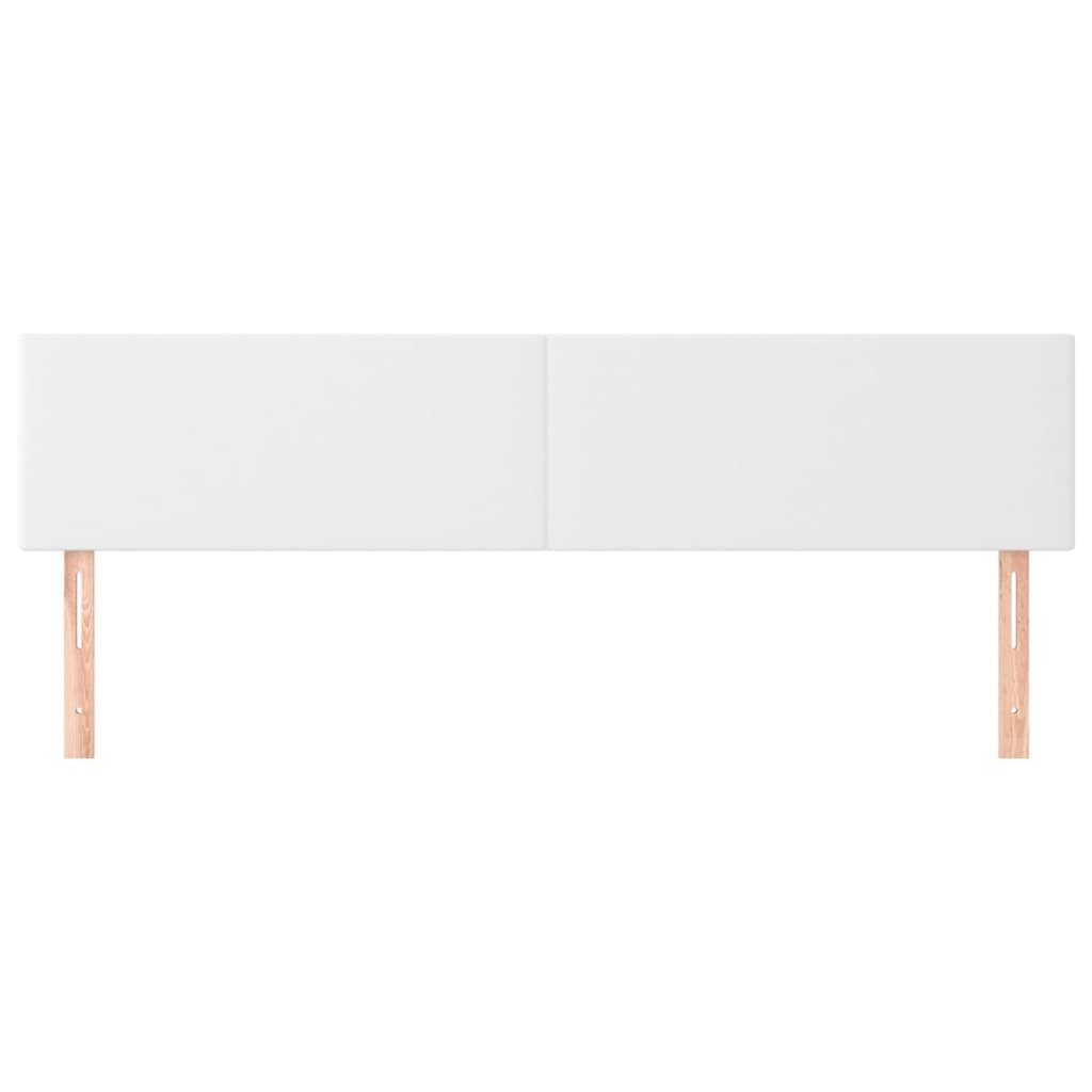 vidaXL Bett Kopfteile Weiß 180x5x78/88 cm Kunstleder (1-tlg)