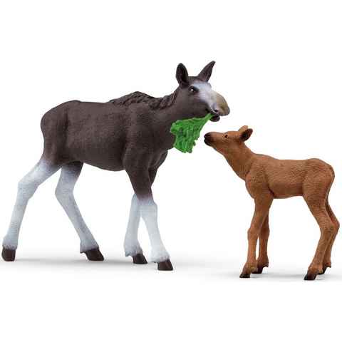 Schleich® Spielfigur WILD LIFE, Elchkuh mit Kalb (42603), (Set, 2-tlg)