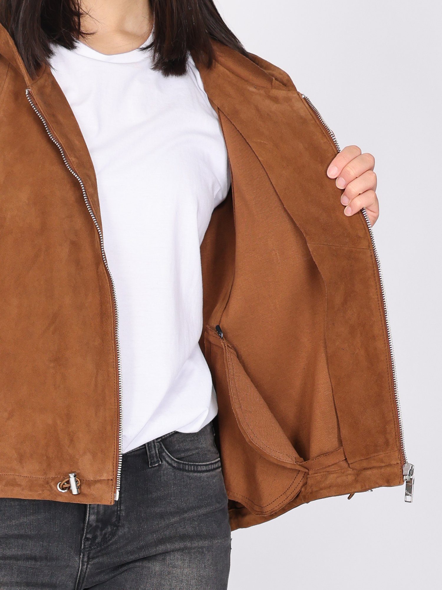 Lederjacke 4202173 Maze cognac