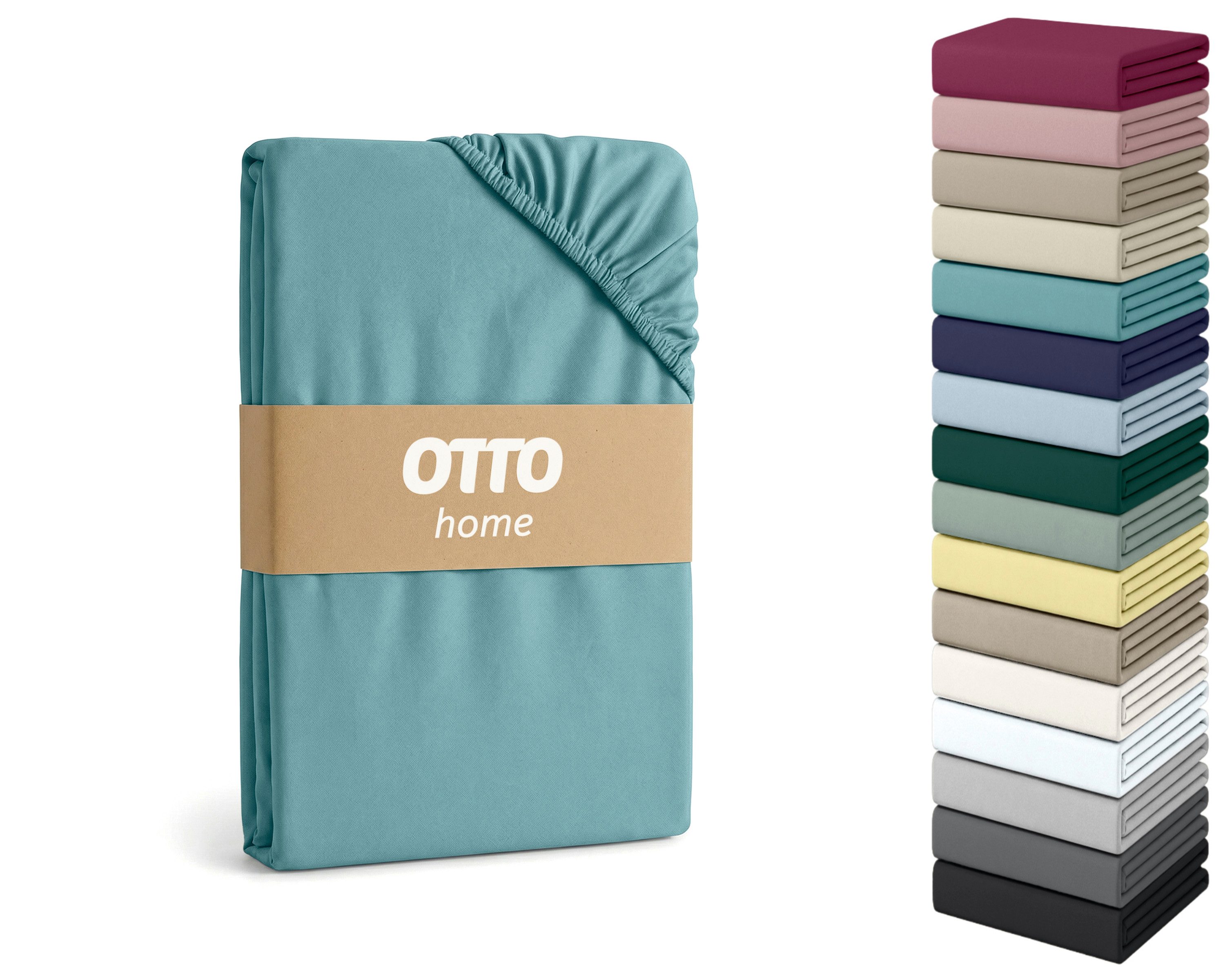 OTTO home Spannbettlaken Cremona für Matratzen bis 30 cm Höhe, Jersey (145 g/m), Gummizug: rundum, (1 Stück), NEU! 96% Baumwolle & 4% Elasthan, in Basic, Komfort & Premium Qualität