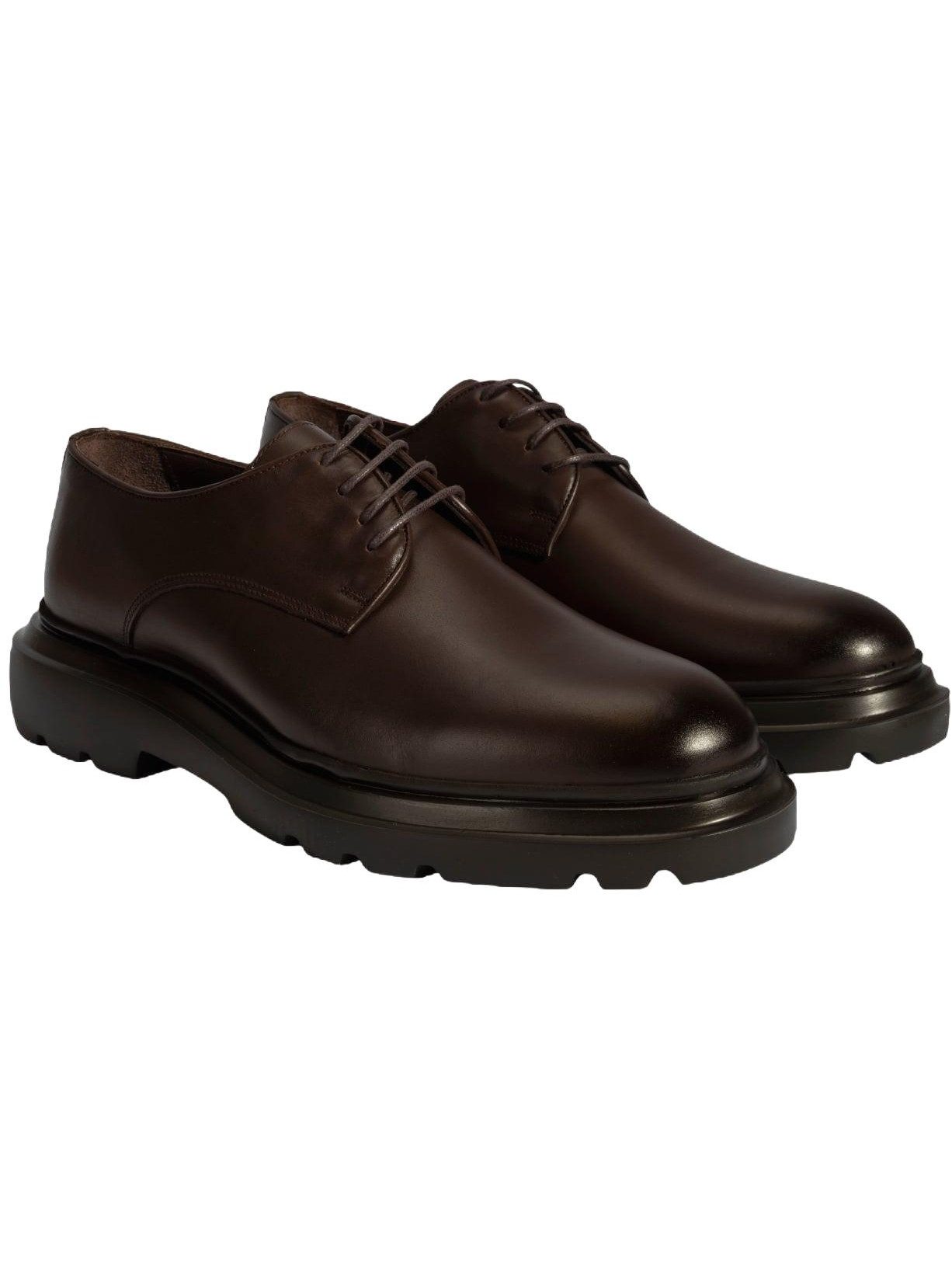 Desa Herren-Freizeitschuhe mit Schnürung – Hochwertiges Leder, runde Zehen Walkingschuh