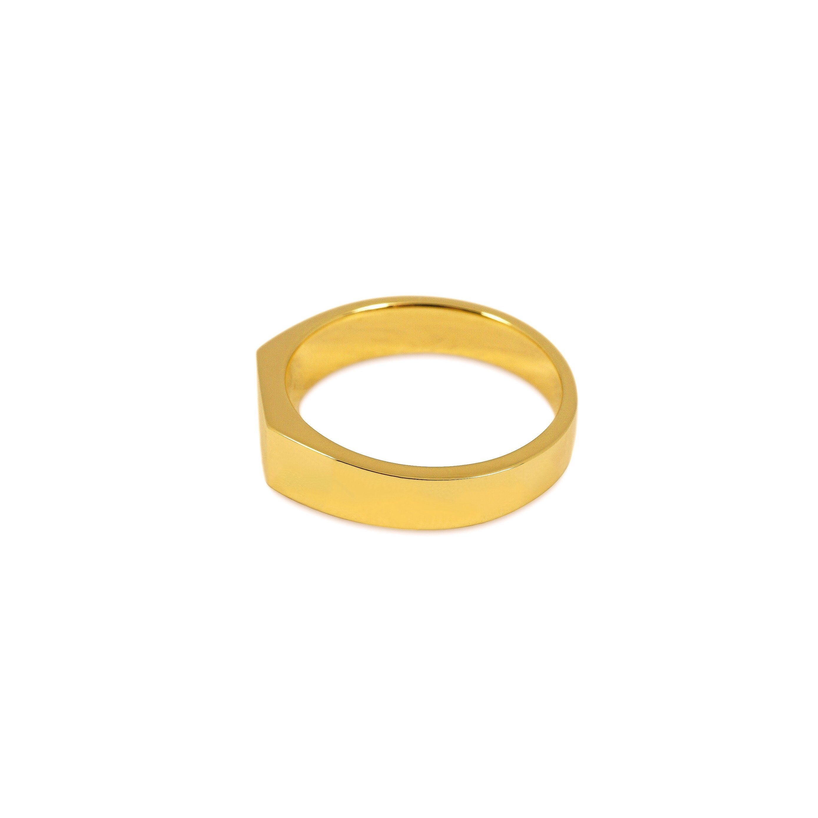 Fingerring Germany Gold handgefertigt, 925 Sprezzi aus Fashion Silber eckig, Sterling Ring Silberring Sterling Designed Herren und in Silber aus Silver,