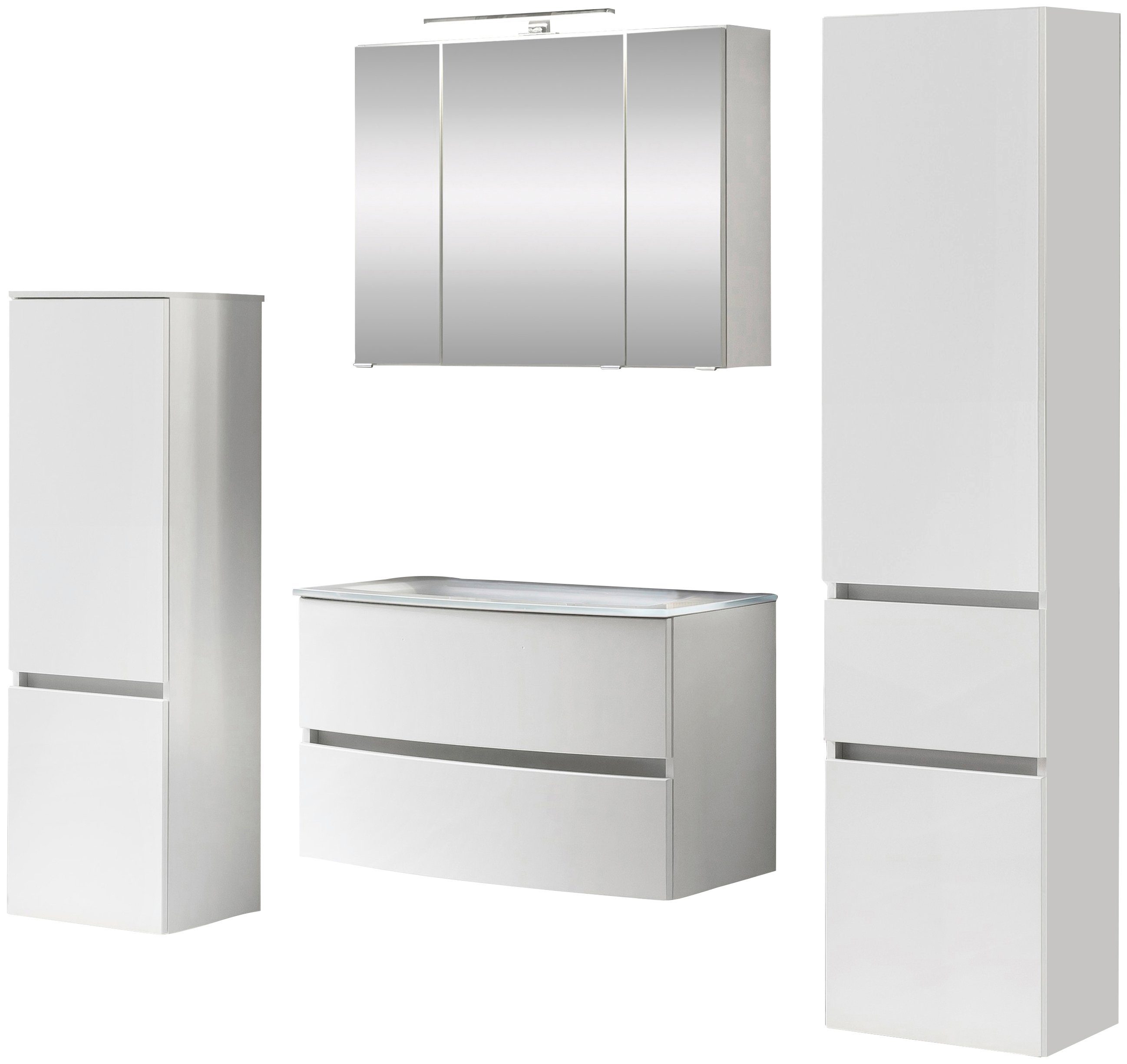 welltime Badezimmer-Set Kaunas, (Set, 4-St), Waschtisch-Set günstig online kaufen