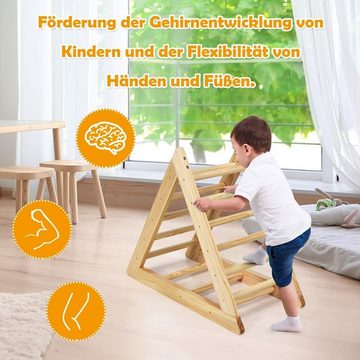 KOMFOTTEU Klettergerüst Kletterdreieck, aus Holz, für Kleinkinder