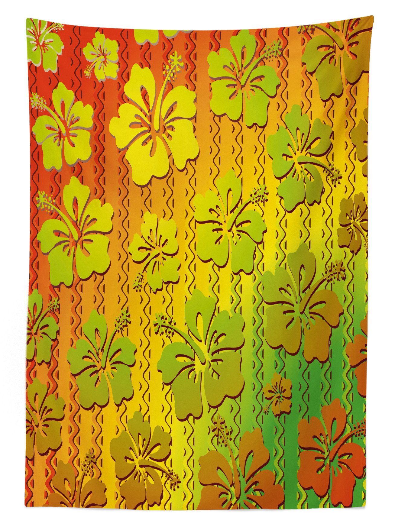 Klare geeignet Waschbar Farben, Insel-Blumen den Für Bereich Jamaican Farbfest Tischdecke Rasta Außen Abakuhaus